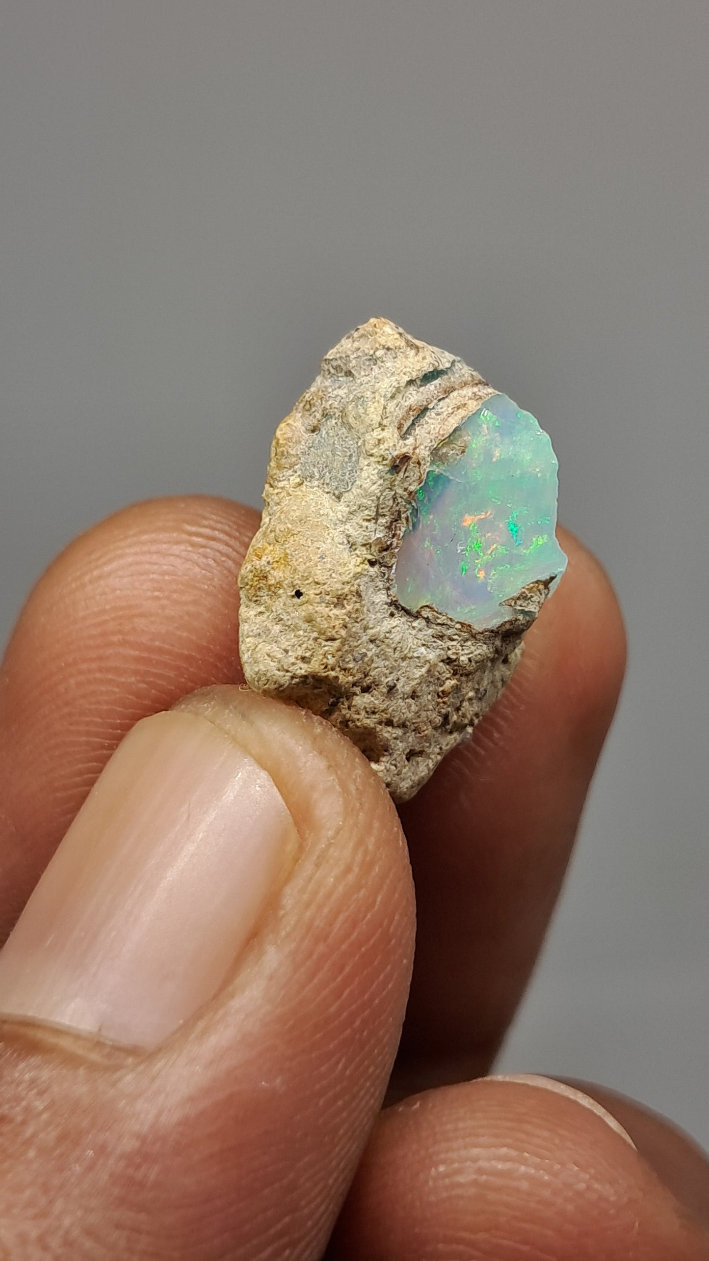Natural Ethiopian Opal Rough | White Hydrophane Opal with Flashy Play of Colors #OP20