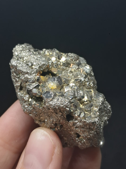 Pirita en bruto (Perú) Drusa natural | Ejemplar mineral | Rocas y cristales #PR30