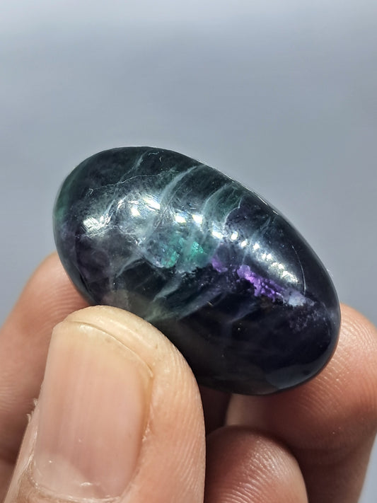 Rainbow Fluorite Shivalingam | Polished Natural Crystal Stone #RF5