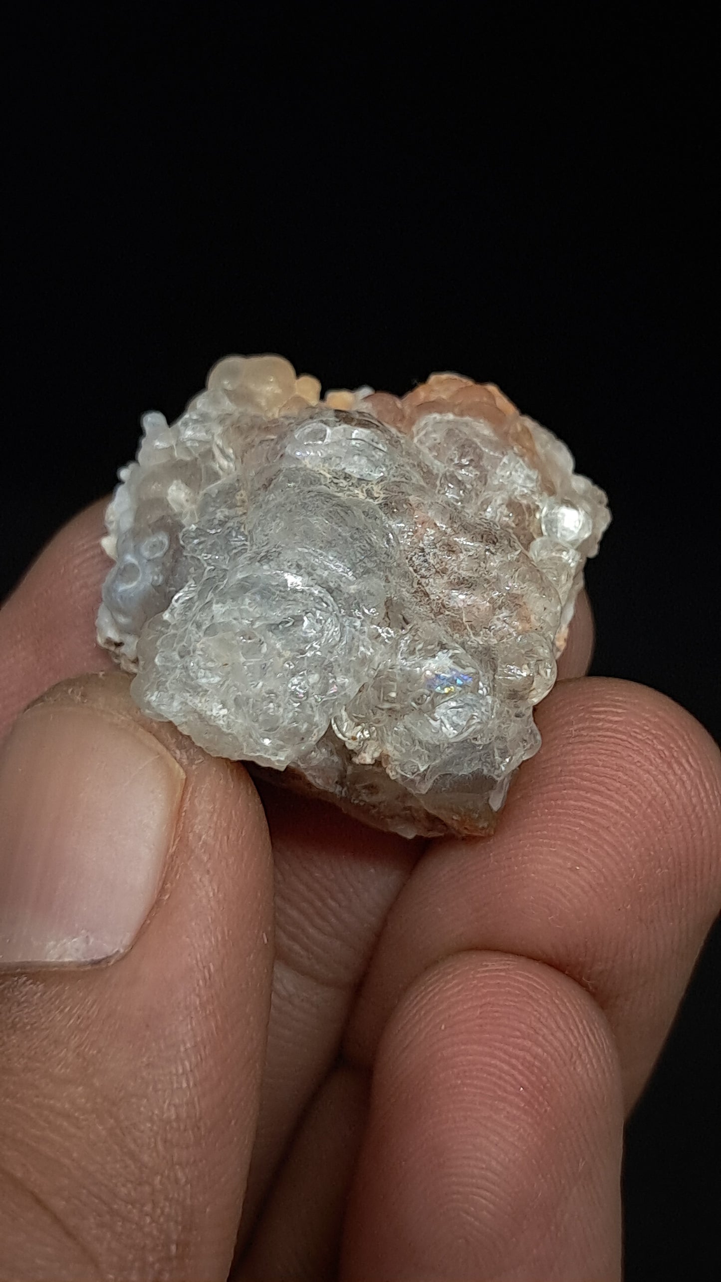 Hyalite Opal on Matrix (Mexico) Rough Crystal Stone | UV-Reactive Mineral Specimen #OH8