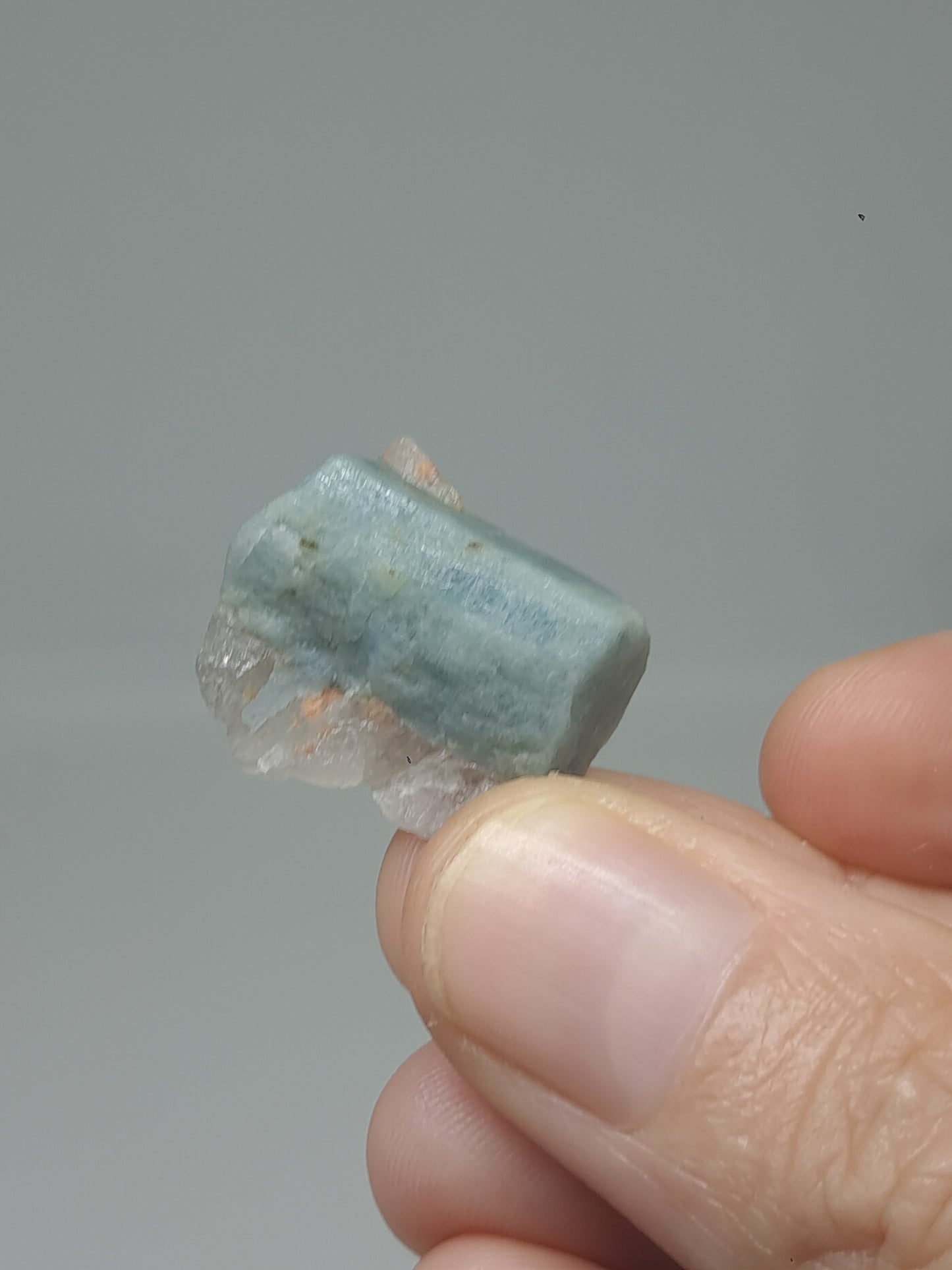 Aquamarine w/ Quartz (Karur) Rough Natural Crystal | Mineral Specimen #AQM53