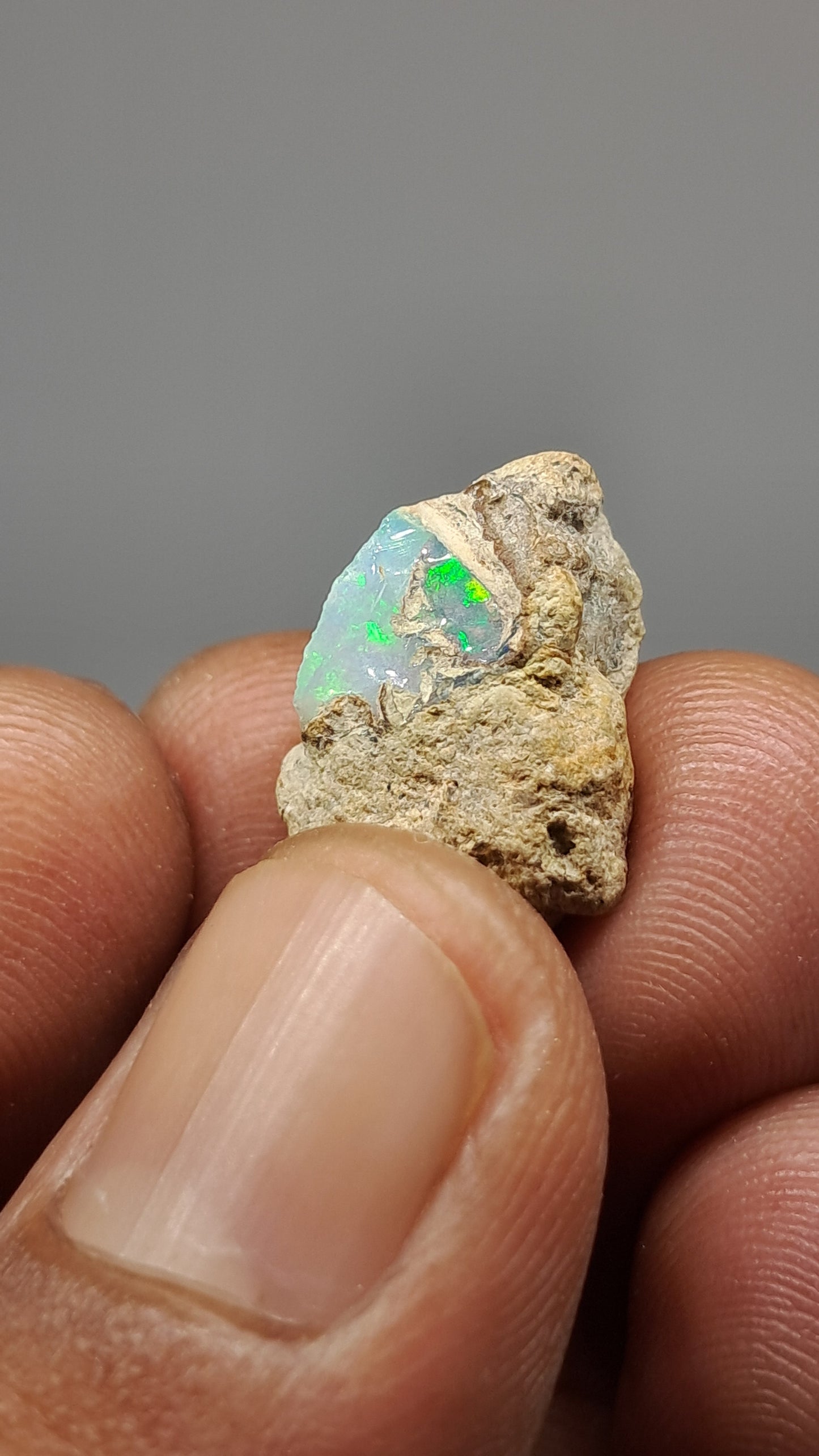 Natural Ethiopian Opal Rough | White Hydrophane Opal with Flashy Play of Colors #OP20