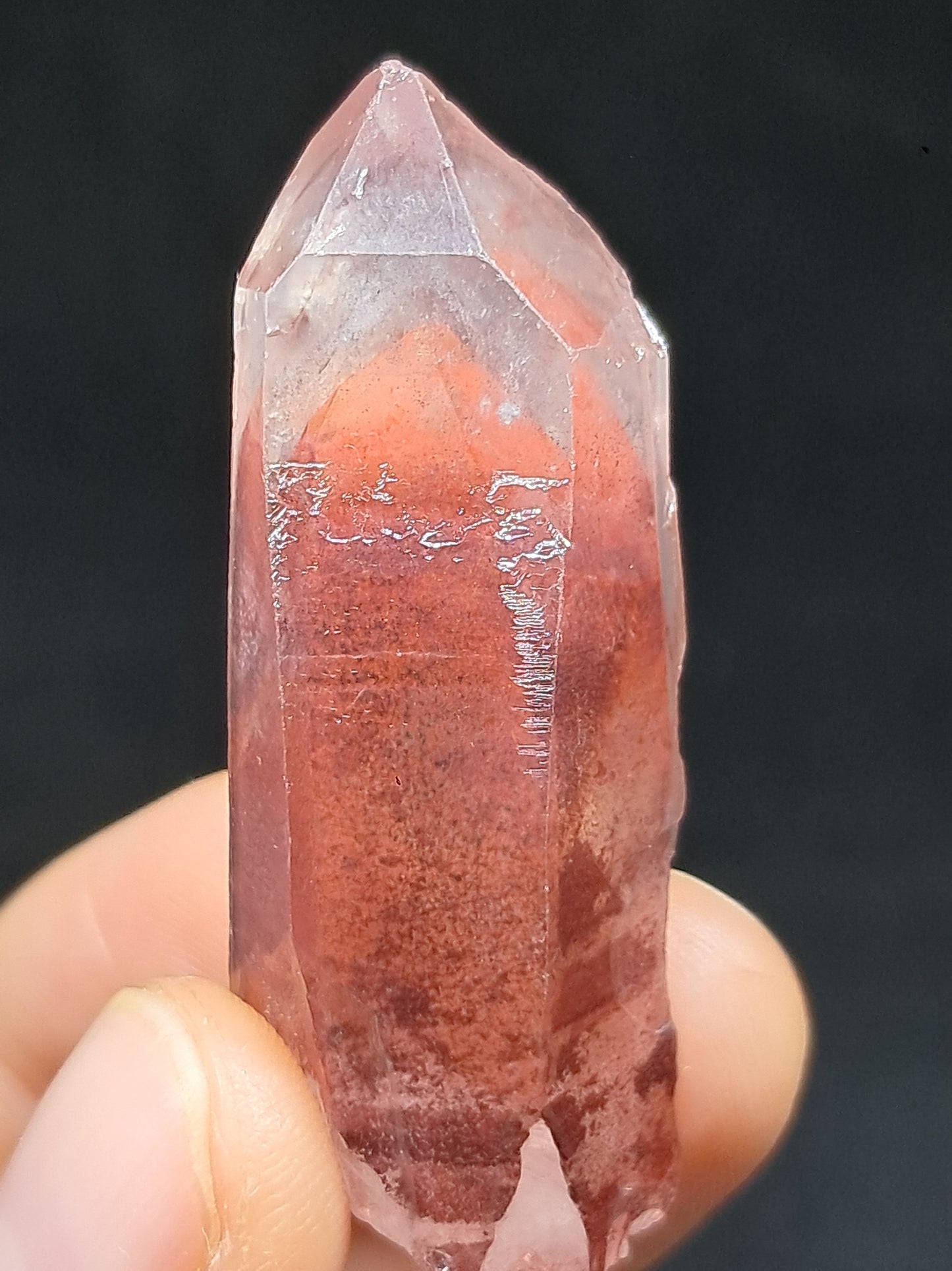 Hematite Phantom Quartz (Telangana) | Natural Crystal | Mineral Specimen #HPQ50