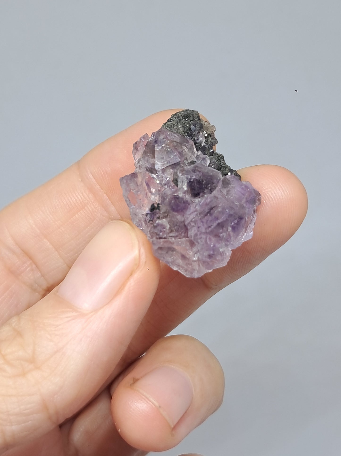 Amatista en matriz de limonita (Karur) | Cristal en bruto | Piedra natural | Ejemplar mineral n.° KA122