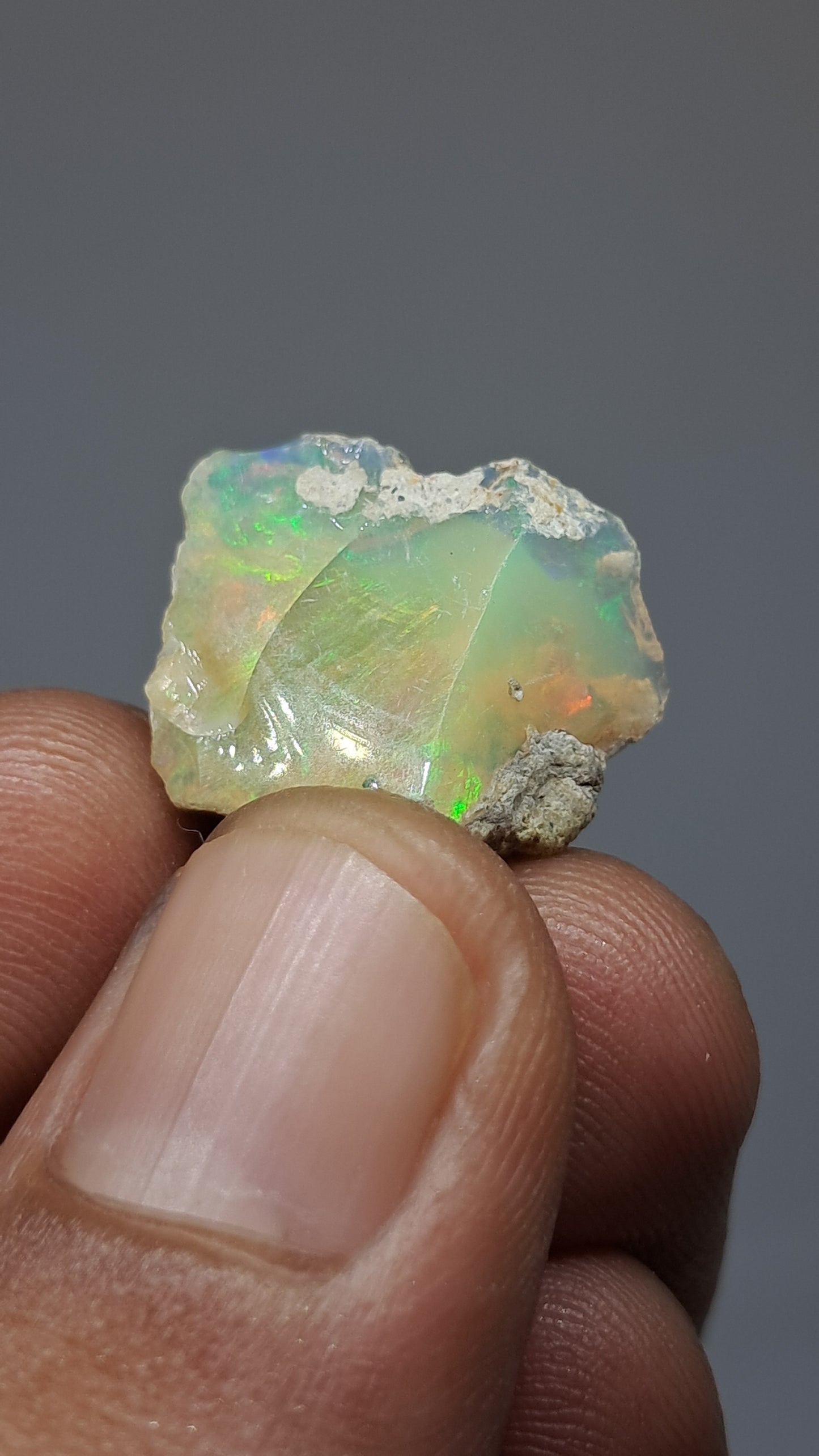 Natural Ethiopian Opal Rough | White Hydrophane Opal with Bright Play of Color #OP23