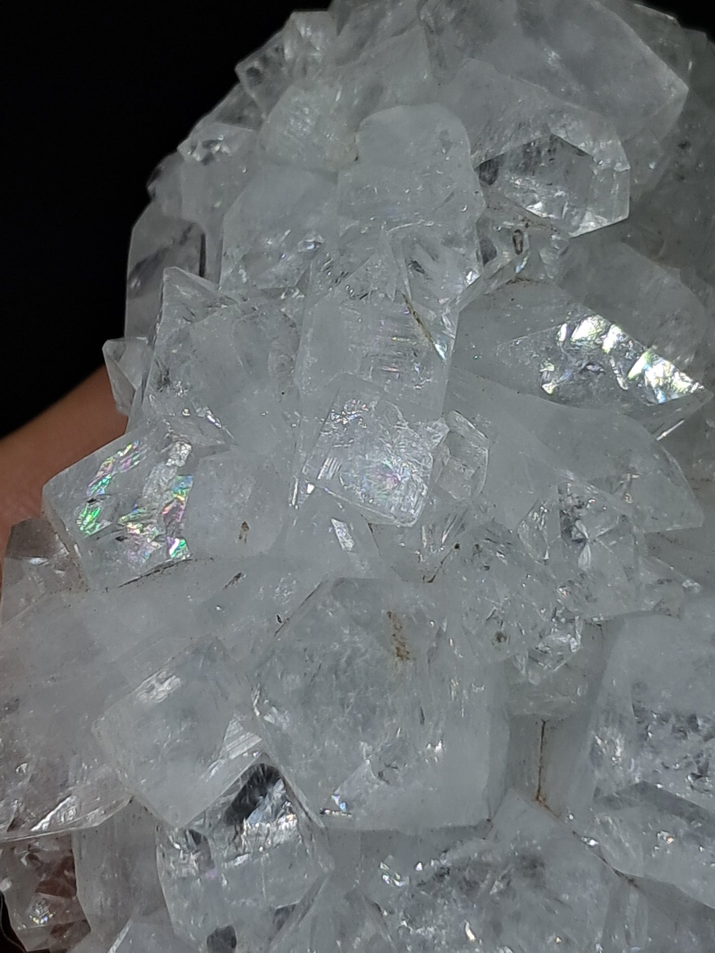 Clear Apophyllite (Ajanta) Natural Crystal Cluster | Mineral Specimen #AP39