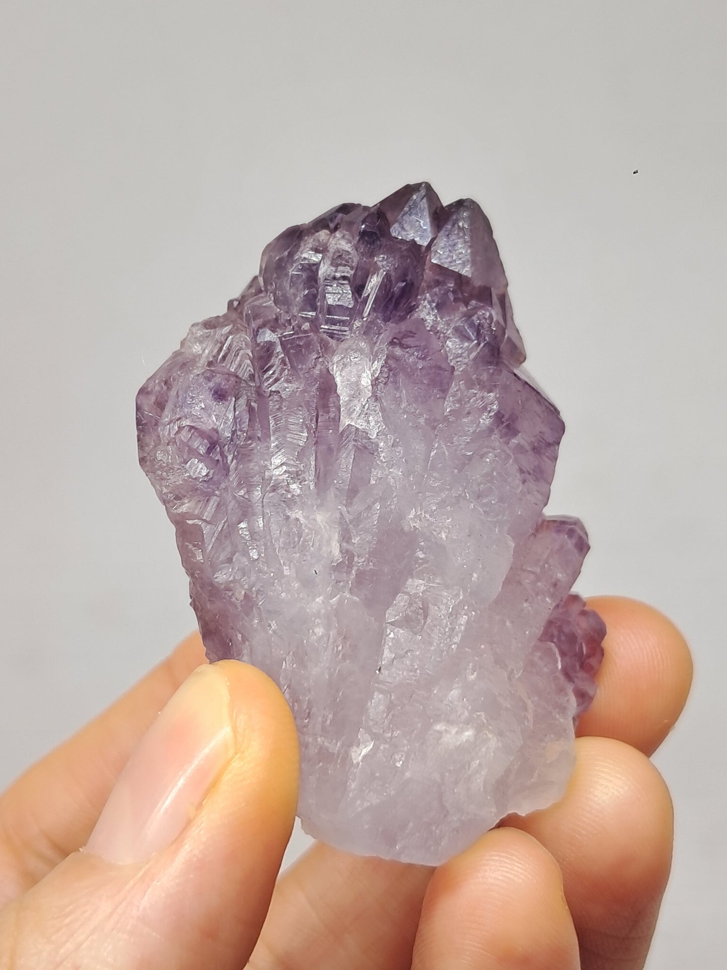 Clúster de cristal de amatista elestial (Karur) | Piedra Natural | Espécimen mineral #KA93
