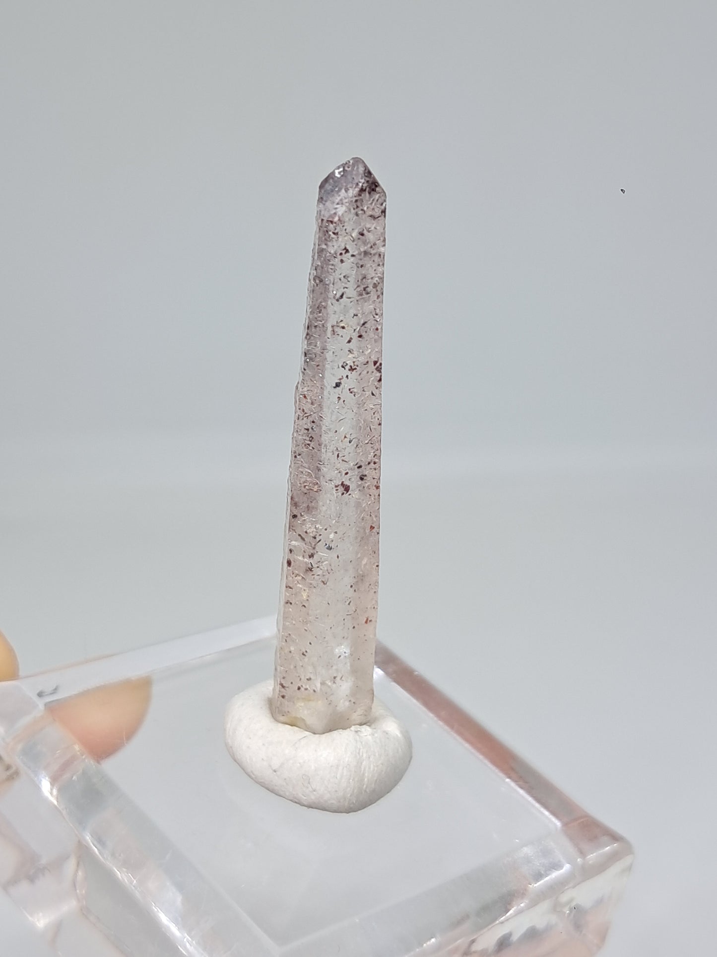 Hematite Included Quartz (Karur) Natural Crystal Point | Mineral Specimen #HPQ65