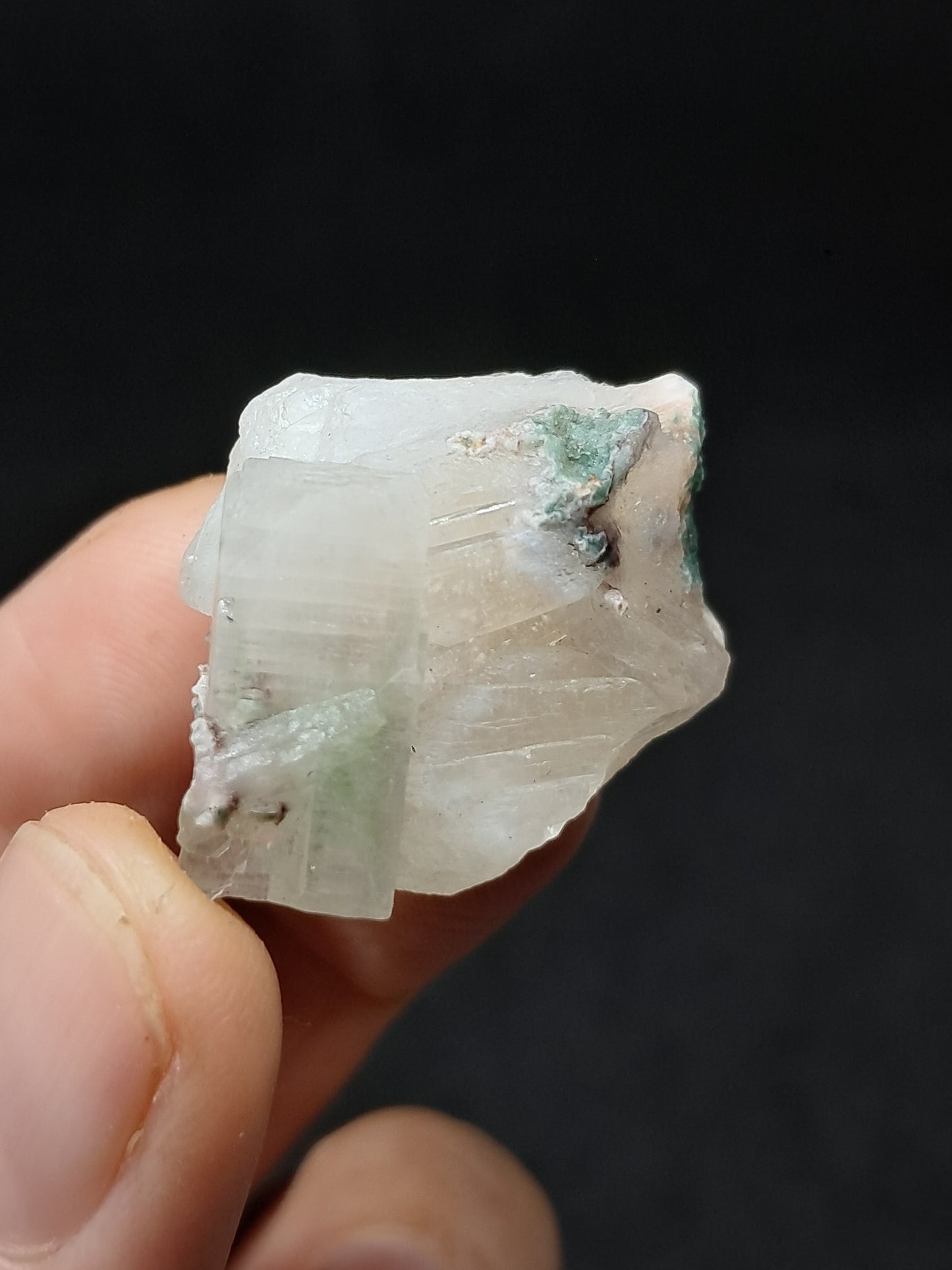 Green Apophyllite with Stilbite (Fluorapophyllite) (Ajanta) Natural Crystal | Mineral Specimen #GA38