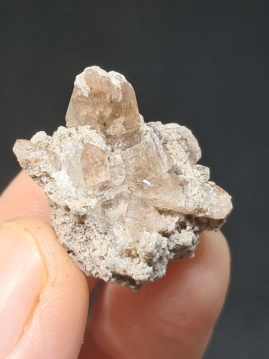 Cristales de topacio natural en matriz (México), piedra preciosa rara | Ejemplar mineral n.° TPZ27
