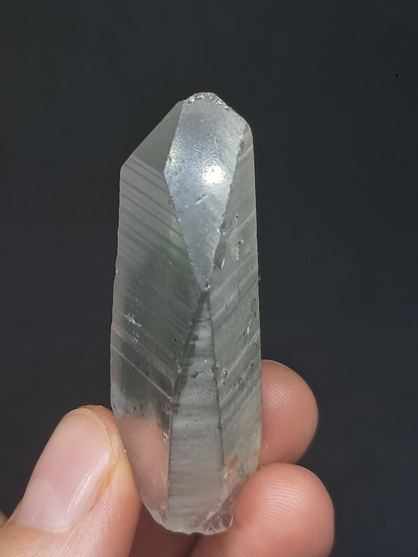 Chlorite Phantom Quartz (Karur) Natural Point | Garden Chamanic Crystal #CQ66