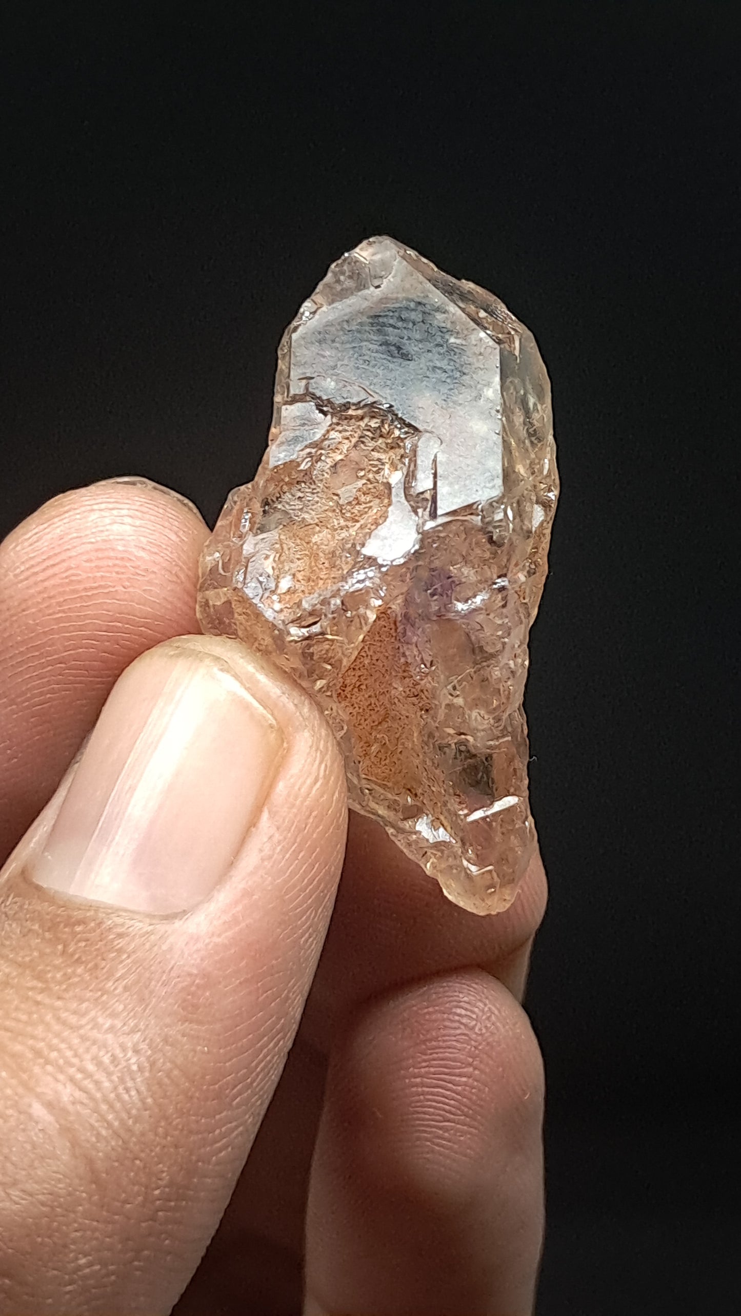 Smokey Amethyst Biterminated Scepter (Karur) Raw Natural Crystal | Mineral Specimen #EQ29
