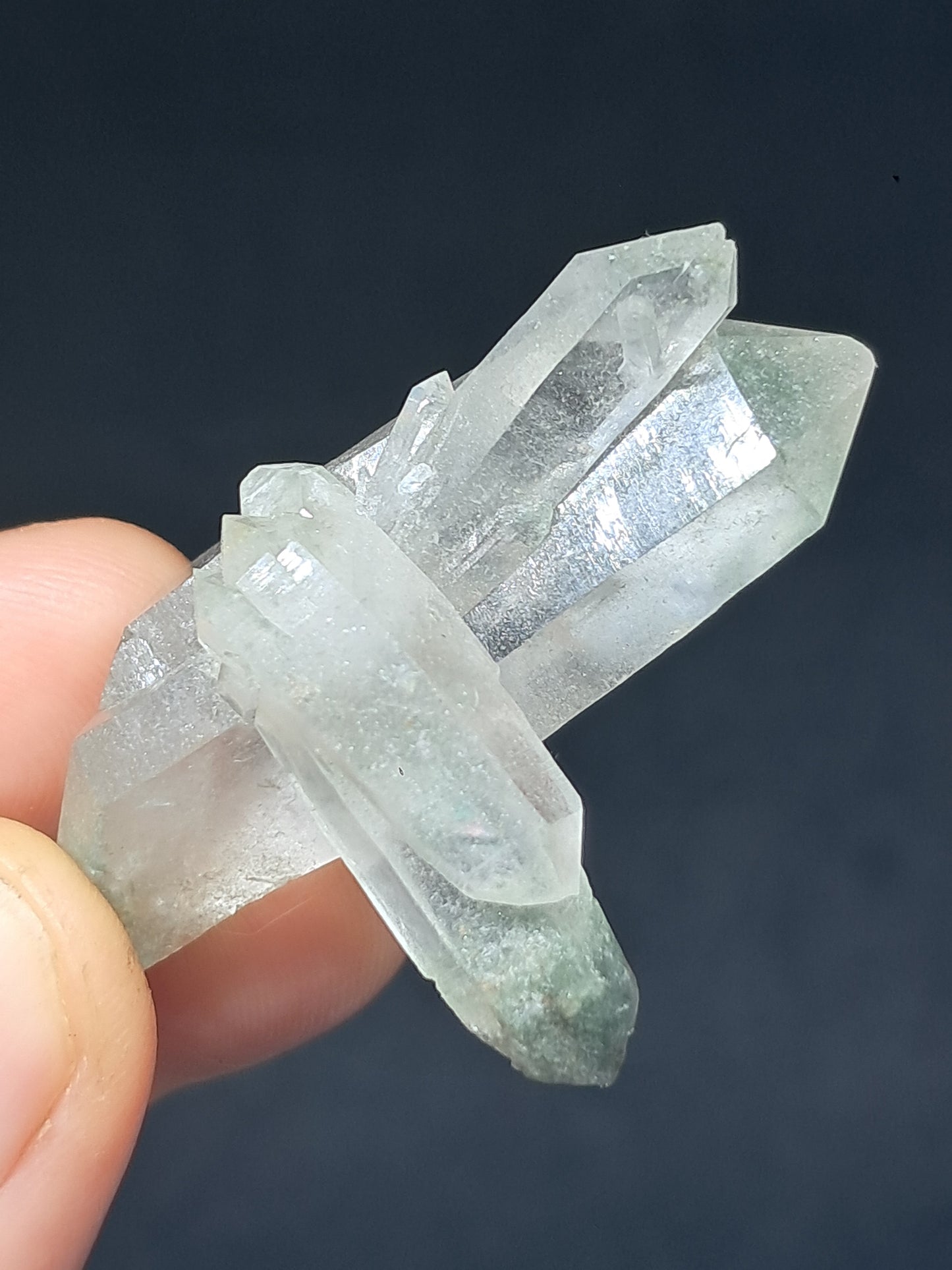 Chlorite Phantom Quartz *Bridge* *Biterminated* (Kullu) Natural Crystal | Garden Chamanic #CQ81
