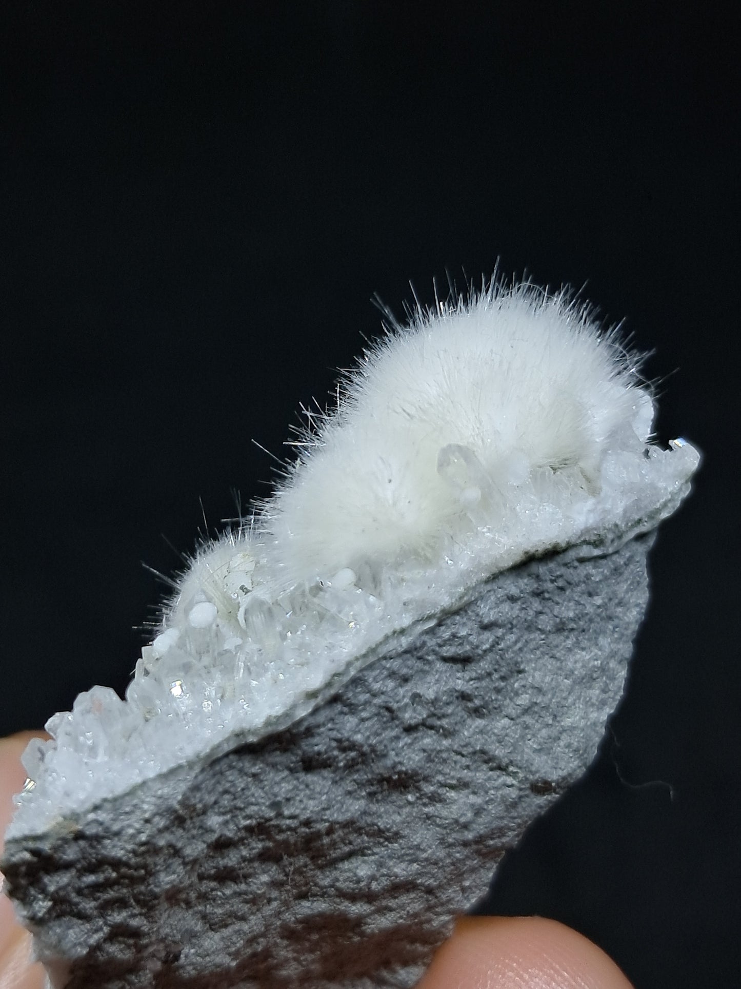Okenite w/ Gyrolite and Quartz on Matrix (Mumbai) Mineral Specimen | Collector Grade | Natural Crystal #OK22