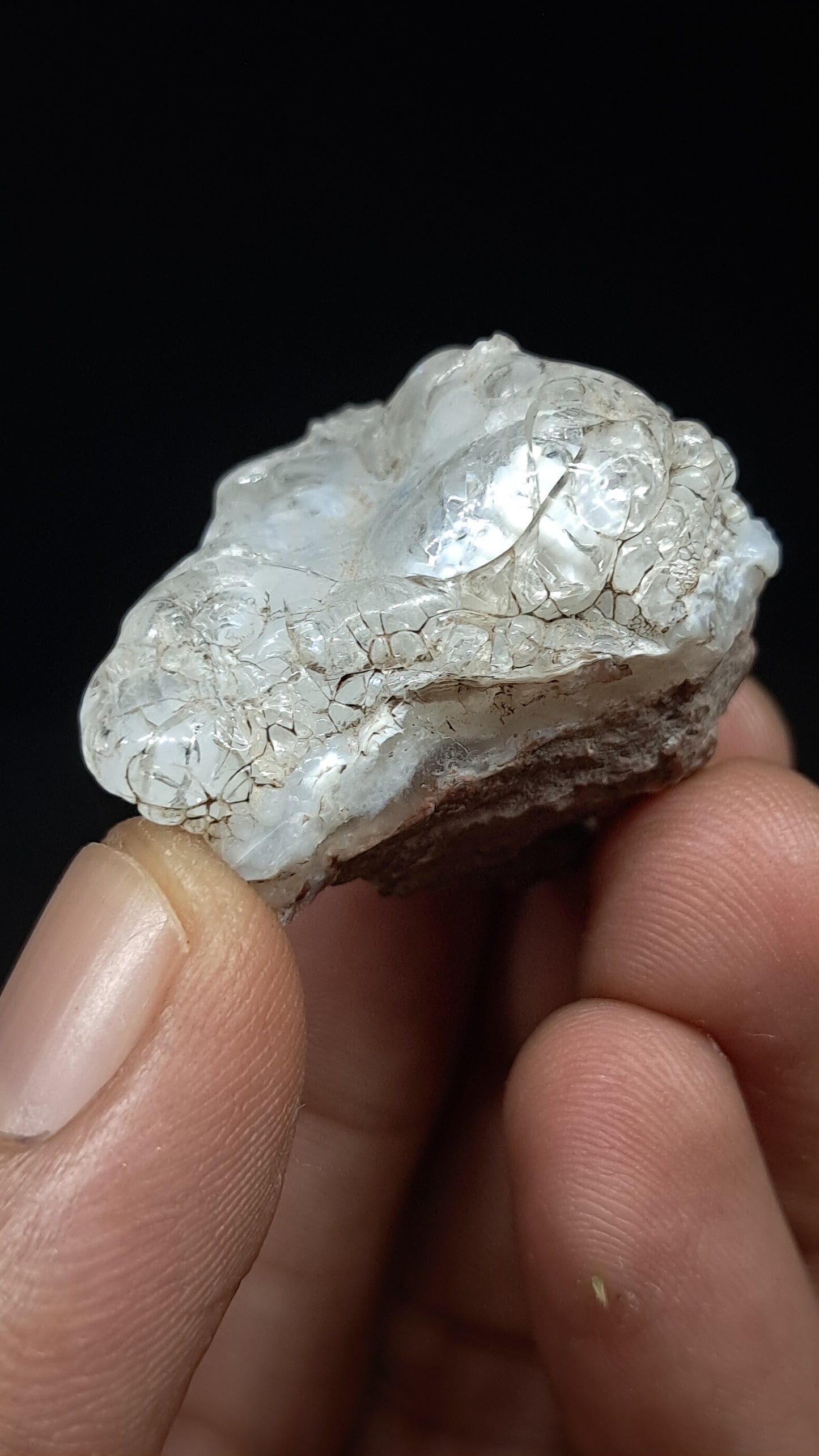 Hyalite Opal on Matrix (Mexico) Rough Crystal Stone | UV-Reactive Mineral Specimen #OH6