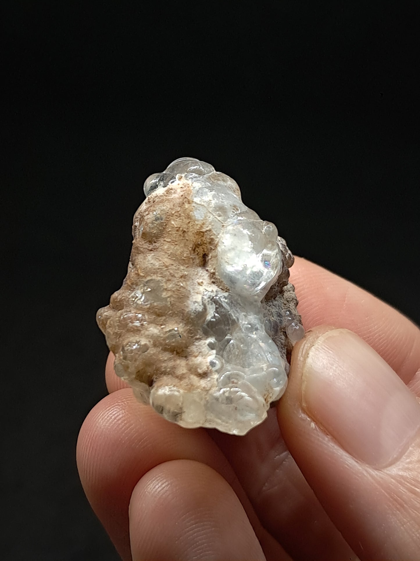 Hyalite Opal on Matrix (Mexico) Rough Crystal Stone | UV-Reactive Mineral Specimen #OH18