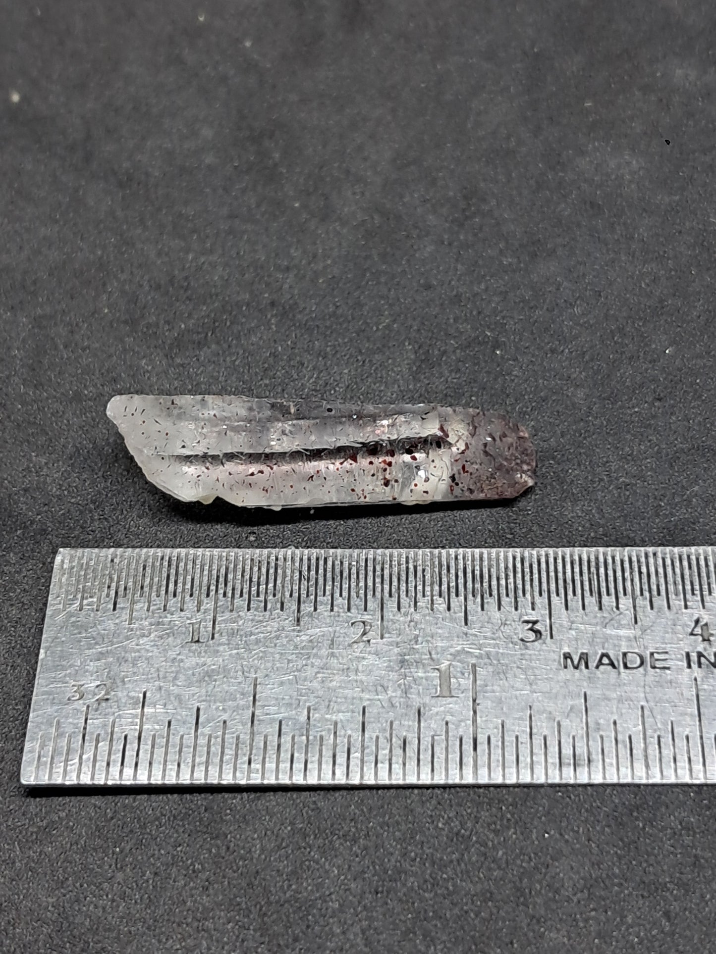 Quartz w/ Hematite Inclusions (Karur) Natural Crystal Point | Mineral Specimen #HPQ70