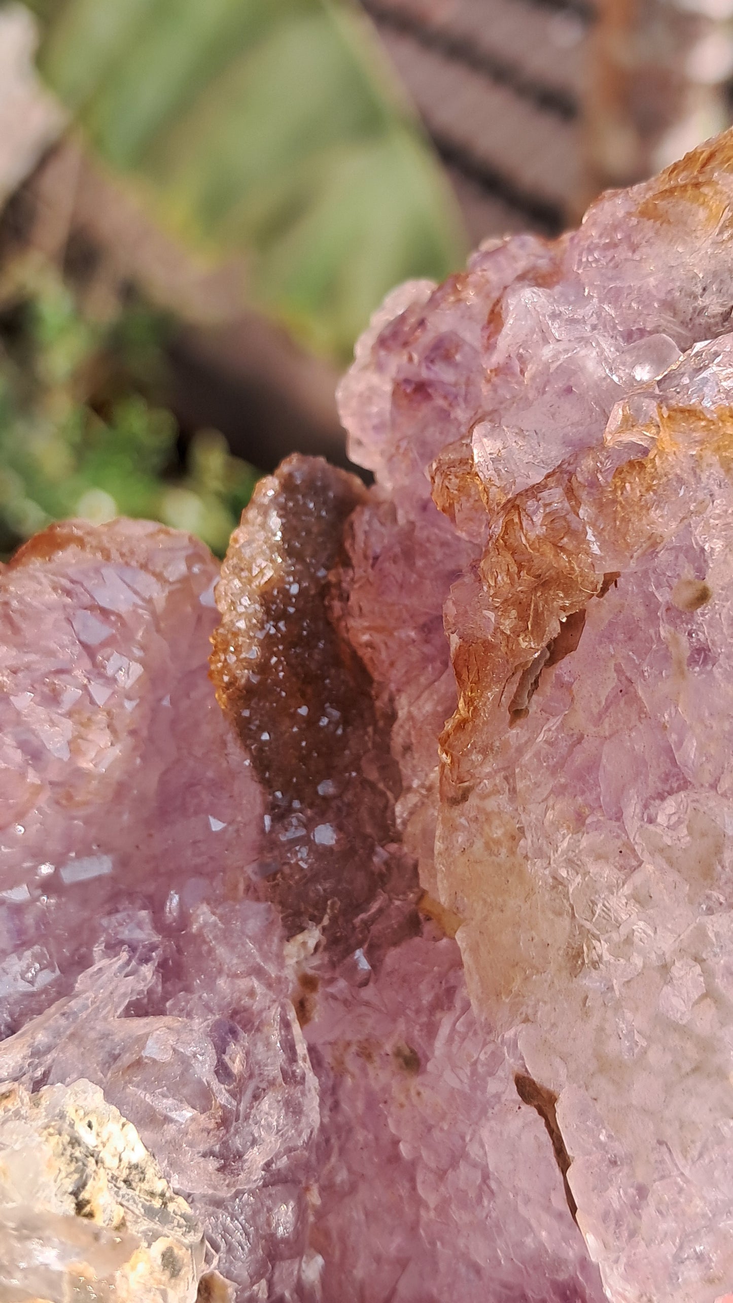 Karur Amethyst Scepter Flower w/ UV-Reactive Calcites and Quartz | Rare Sunburst Formation | Mineral Specimen #KA182