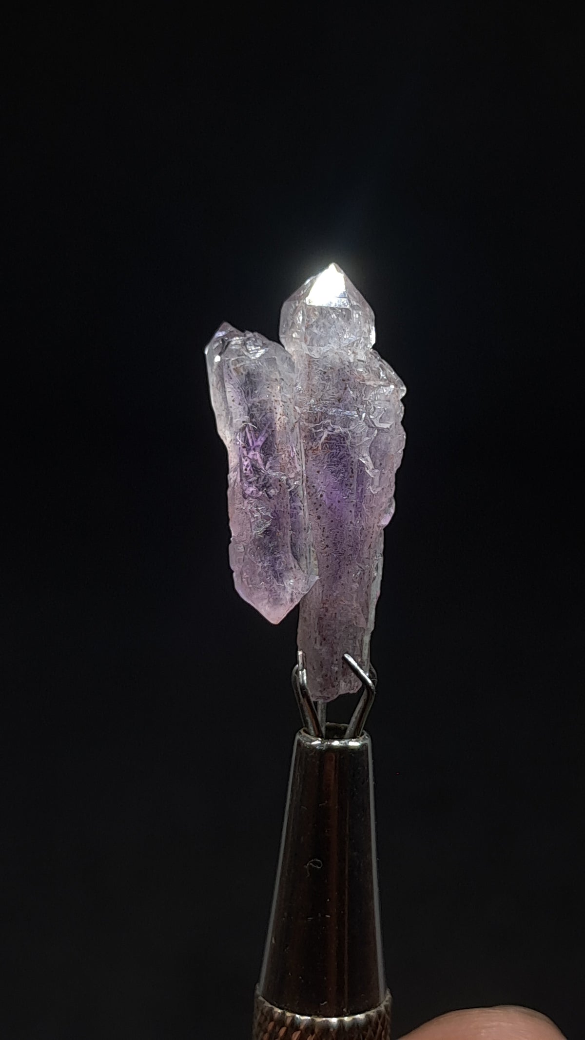 Quartz Amethyst Scepter | Hematite Goethite Rutile Inclusions | Biterminated  #KA206