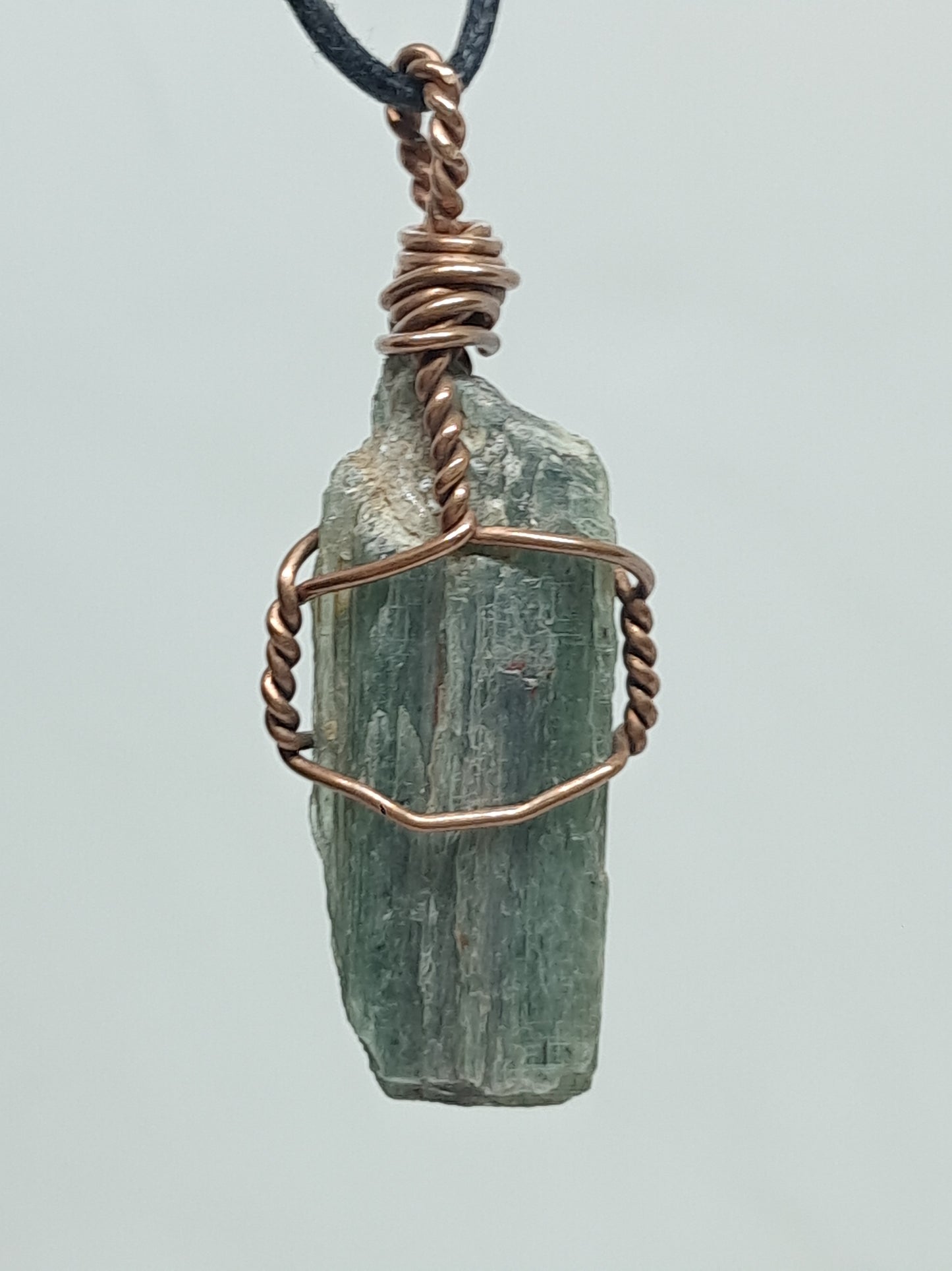 Green Kyanite Pendant | Handcrafted Jewelry | Natural Crystal #JL47