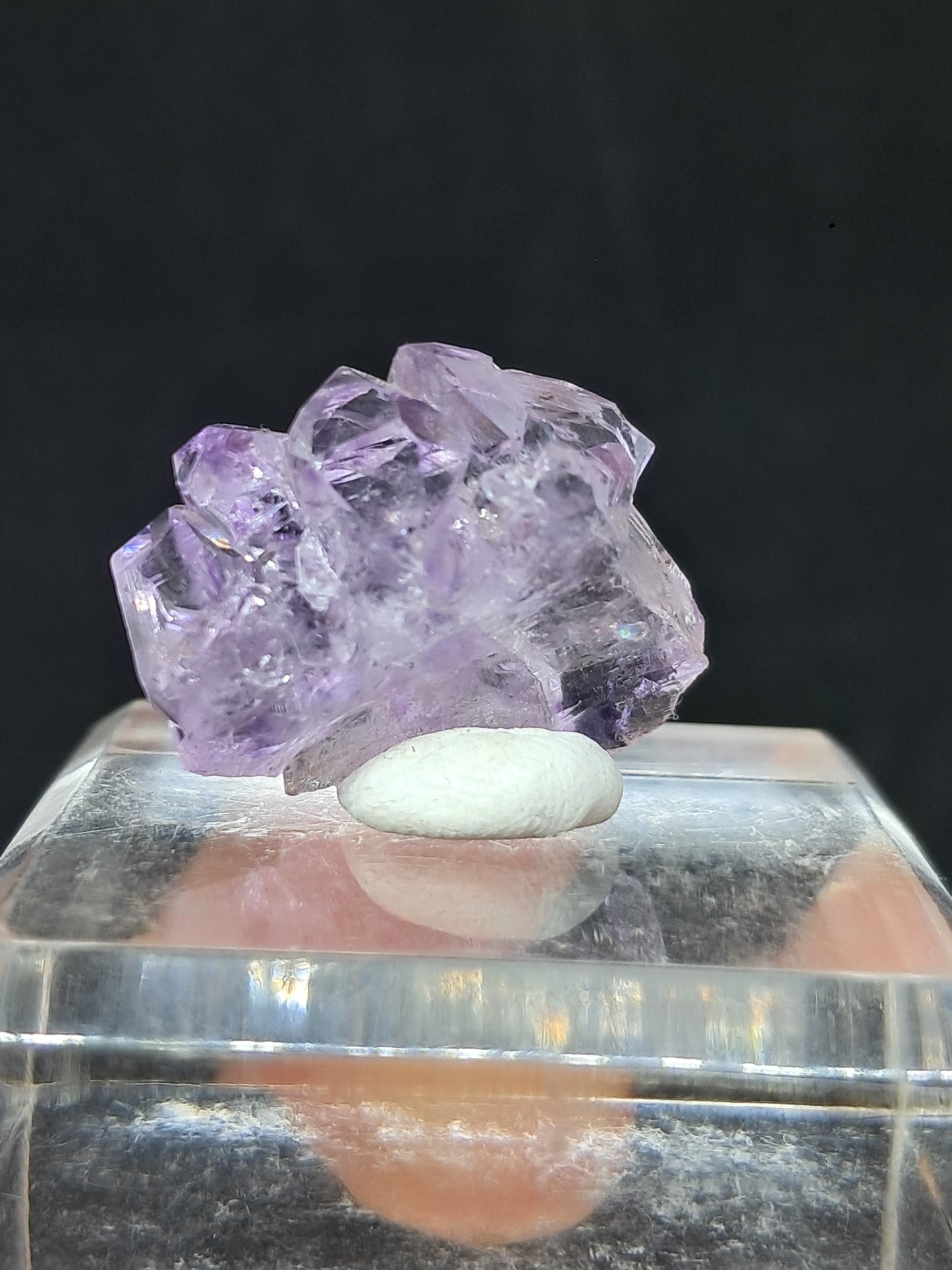 Cúmulo de cetro de amatista Karur (Karur) Cristal de cuarzo brillante | Piedra natural | Ejemplar mineral n.° KA77