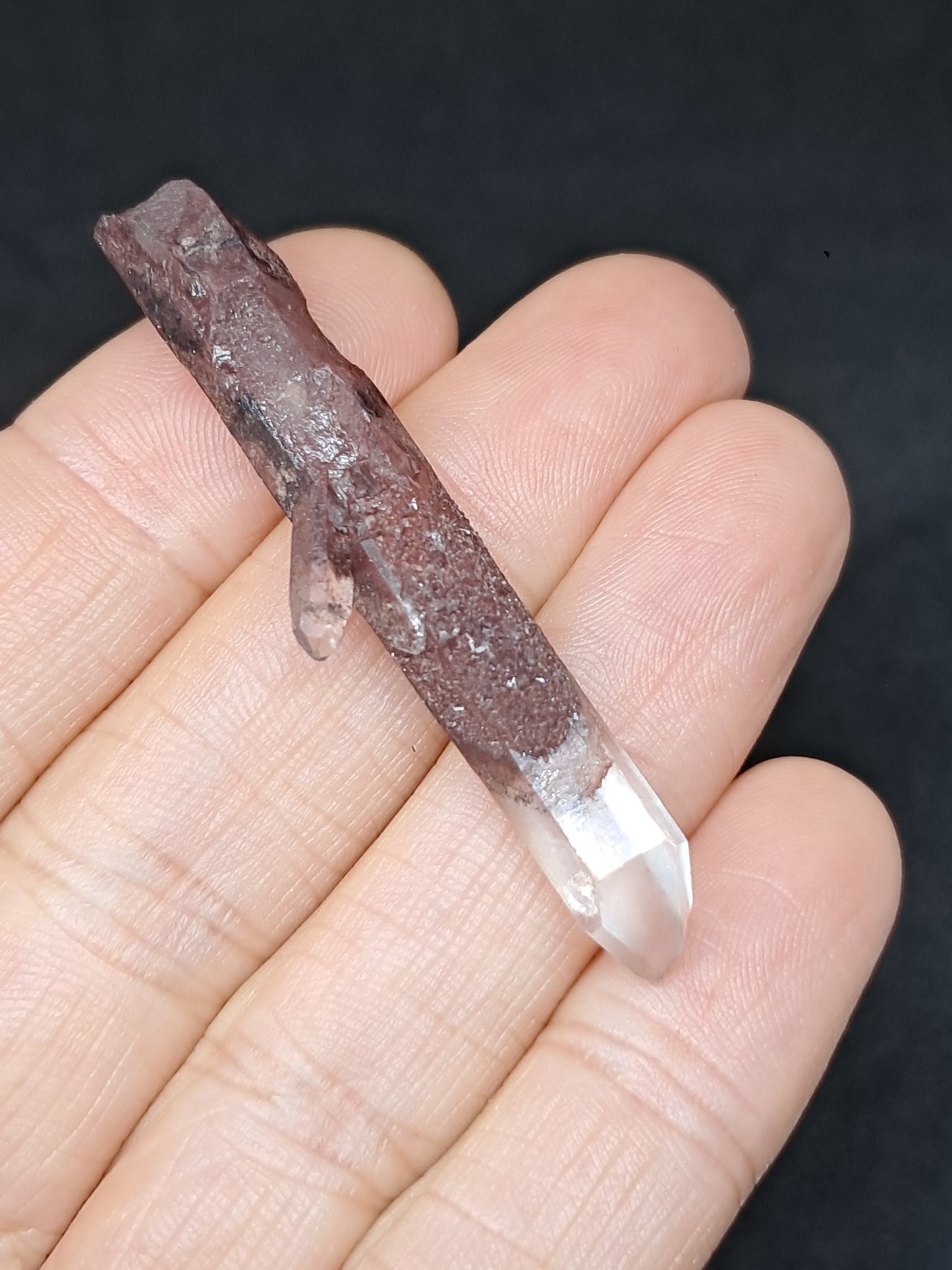 Hematite Phantom Quartz (Telangana) | Natural Crystal | Mineral Specimen #HPQ52