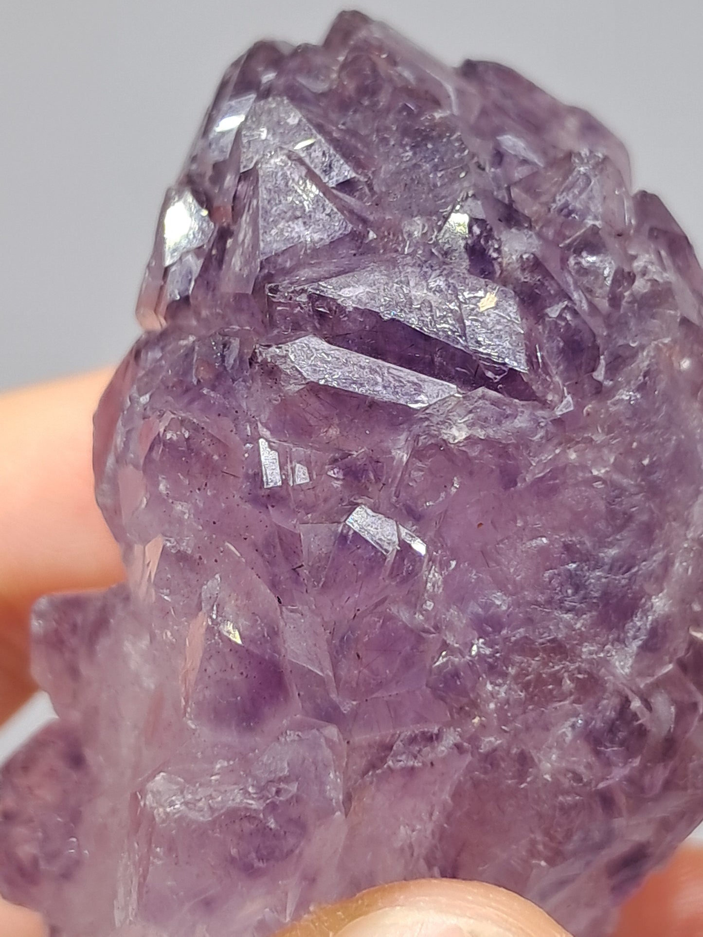 Clúster de cristal de amatista elestial (Karur) | Piedra Natural | Espécimen mineral #KA93