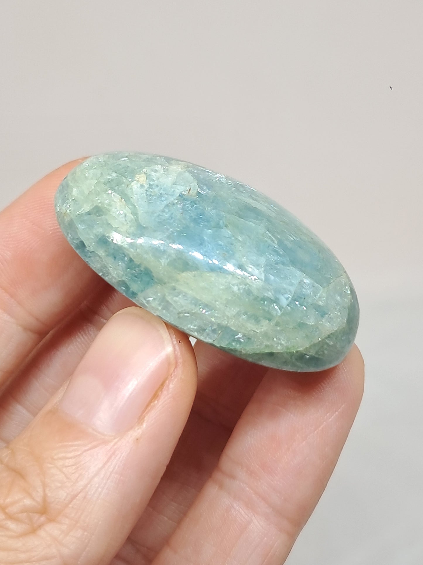 Aquamarine Cabochon Large Size | Polished Natural Stone