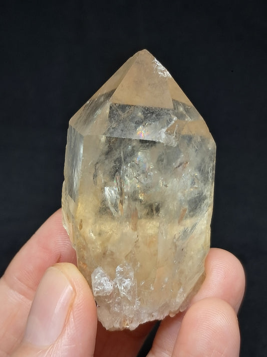 Natural Citrine "Kundalini" with Rainbows (Democratic Republic of Congo) Crystal Point | Mineral Specimen) #CTN16