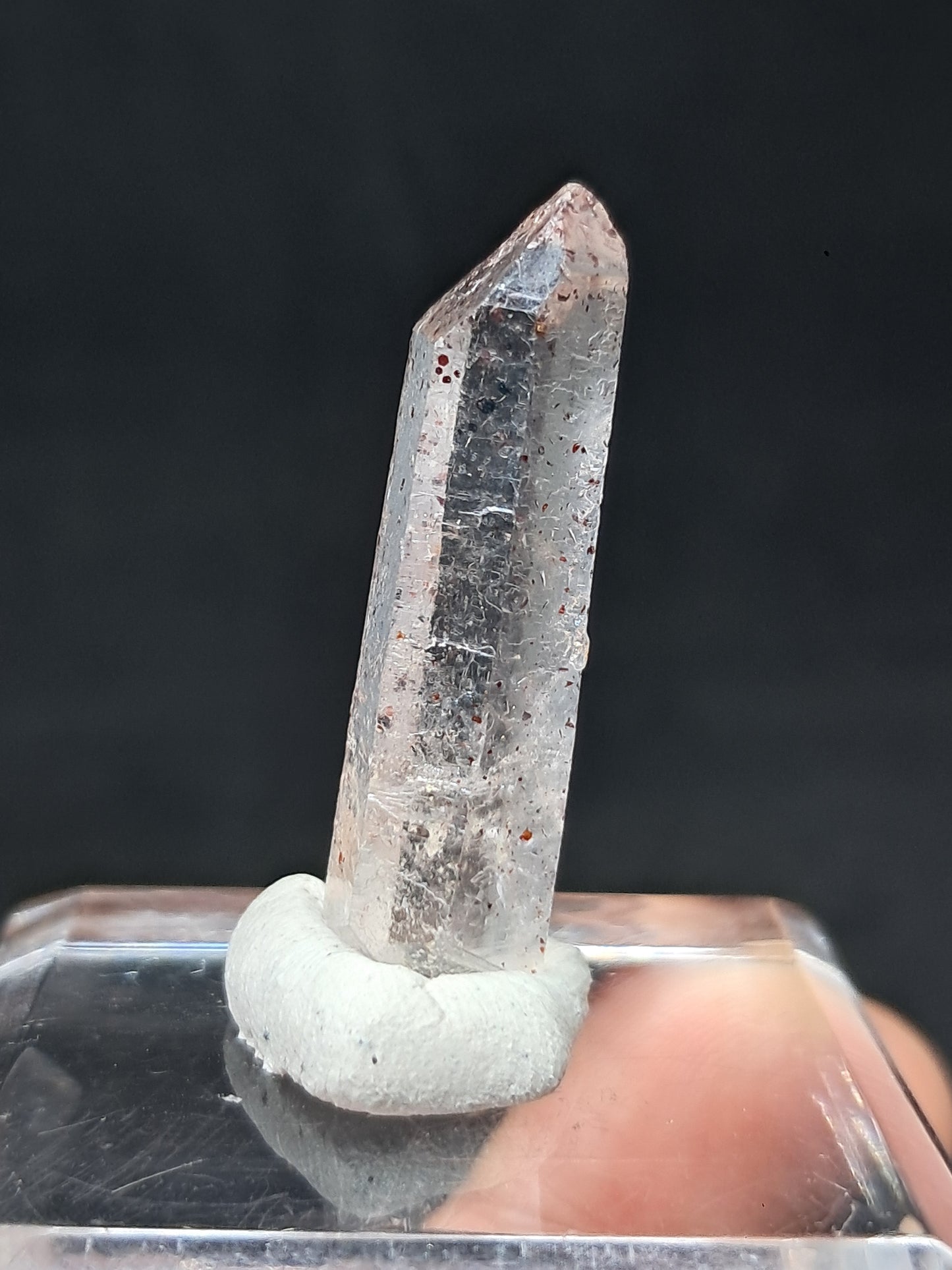 Quartz w/ Hematite Inclusions (Karur) Natural Crystal Point | Mineral Specimen #HPQ67