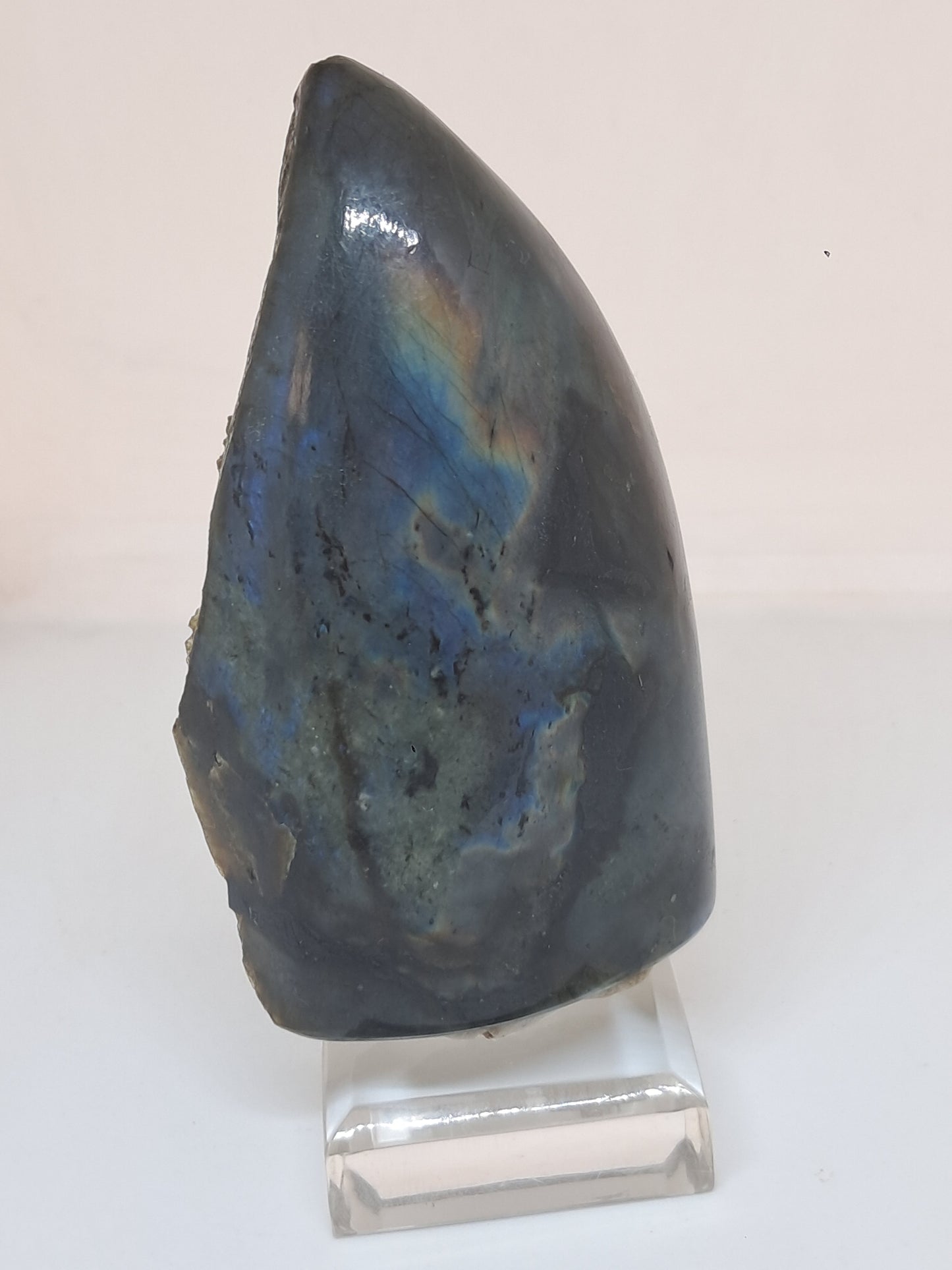 Labradorita | Cristal natural | Piedra semipulida y semipulida | Azul, amarillo y morado | Buena iridiscencia #LB2
