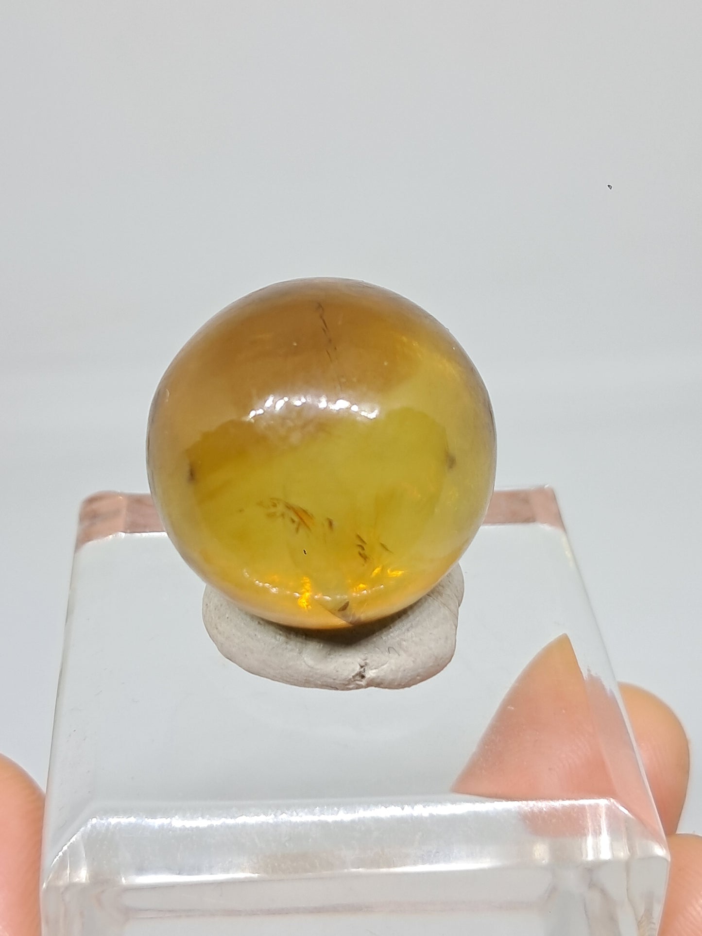 Natural Citrine Sphere | Polished Stone | Smokey Yellow | High Quality