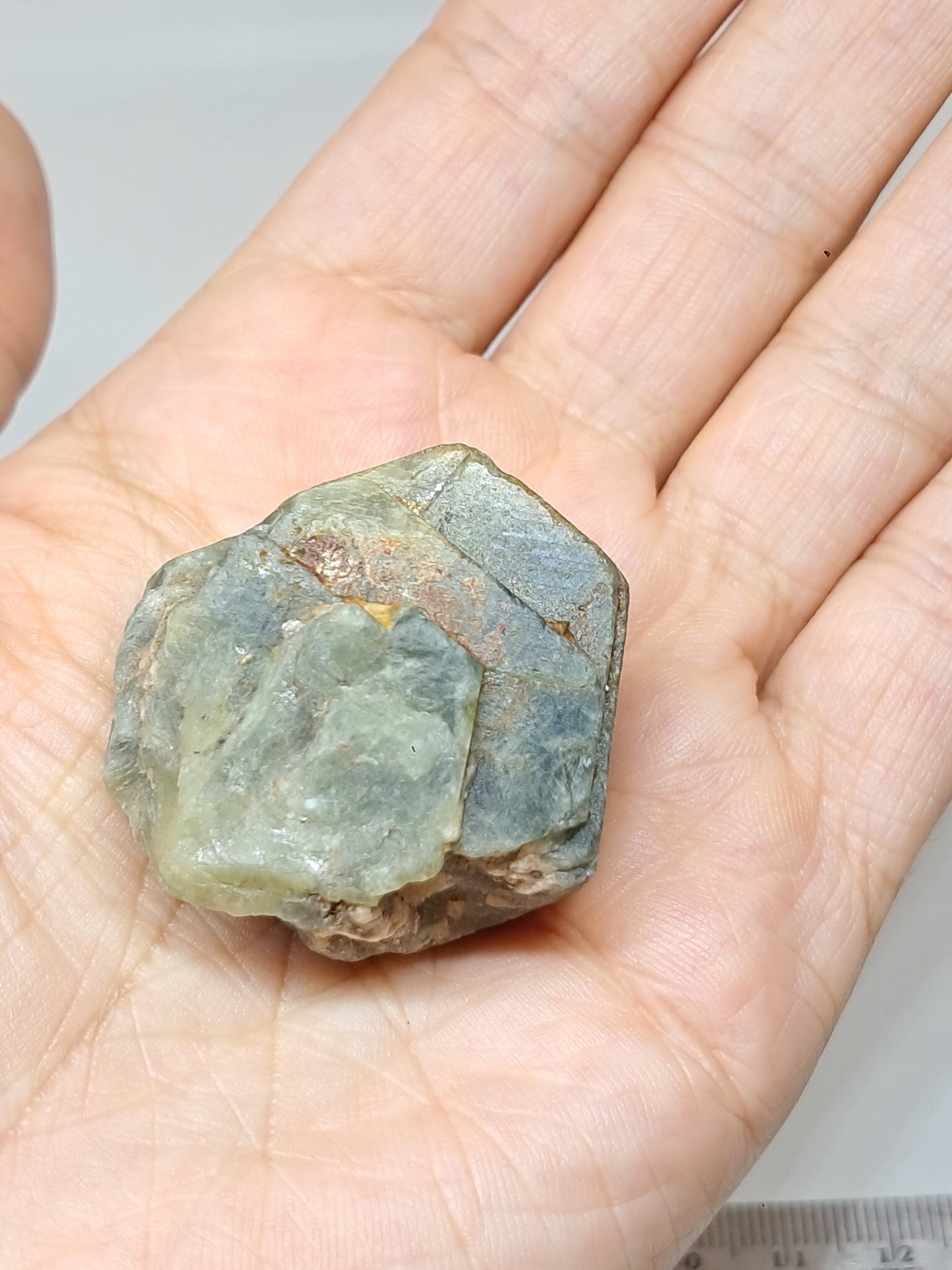 Natural Greenish-Blue *Teal* Sapphire Crystal (Karur) Rough Stone | Mineral Specimen #SP48