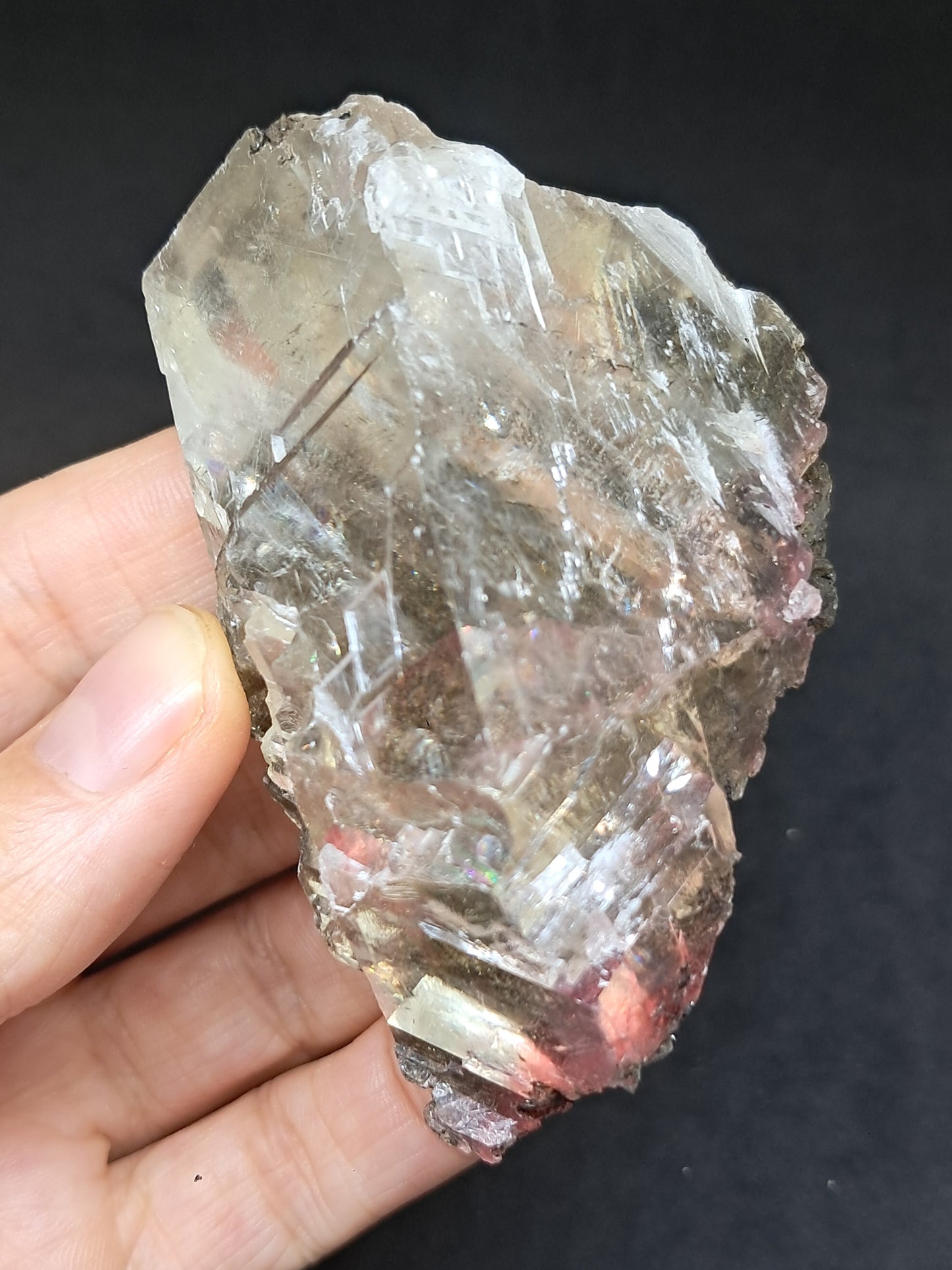 Calcita de frambuesa mohosa *Hallazgo raro* (Madhya Pradesh) Cristal natural | Piedra en bruto | Muestra mineral #CA37