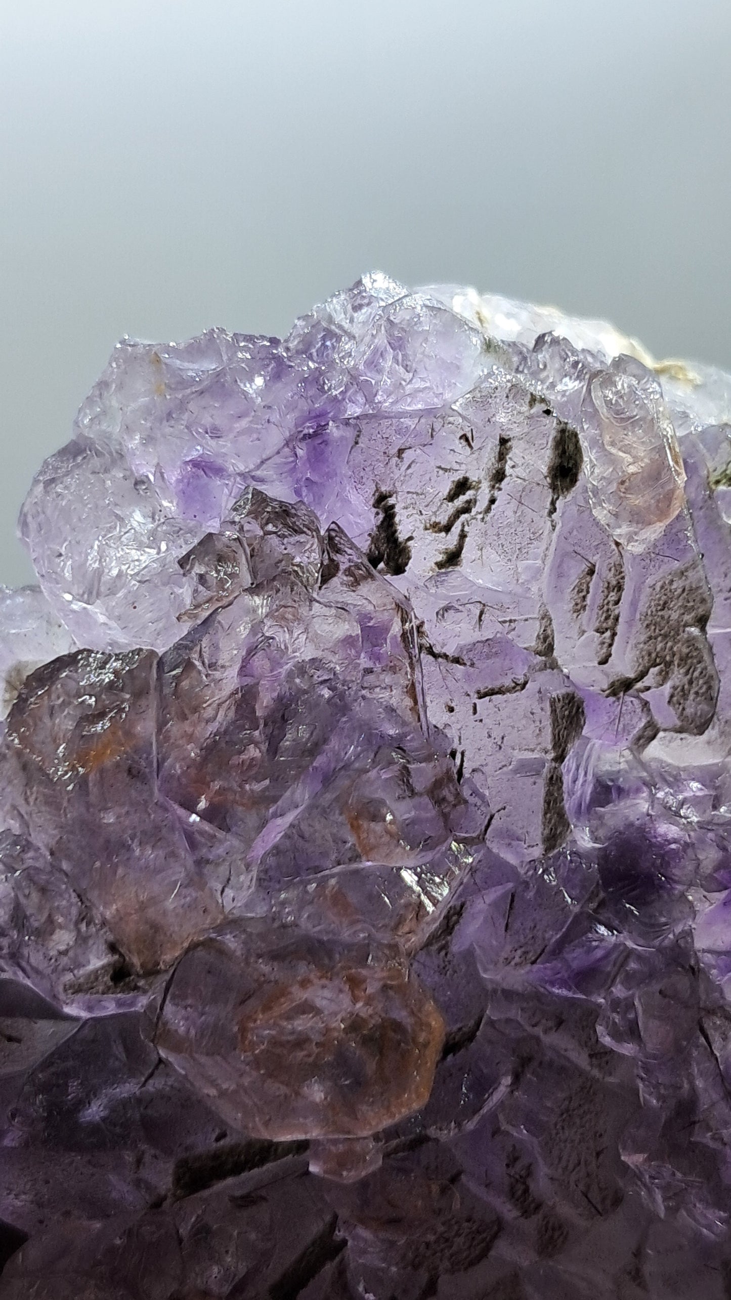 Flor de cetro de amatista de Karur | Formación natural | Ejemplar mineral n.° KA179