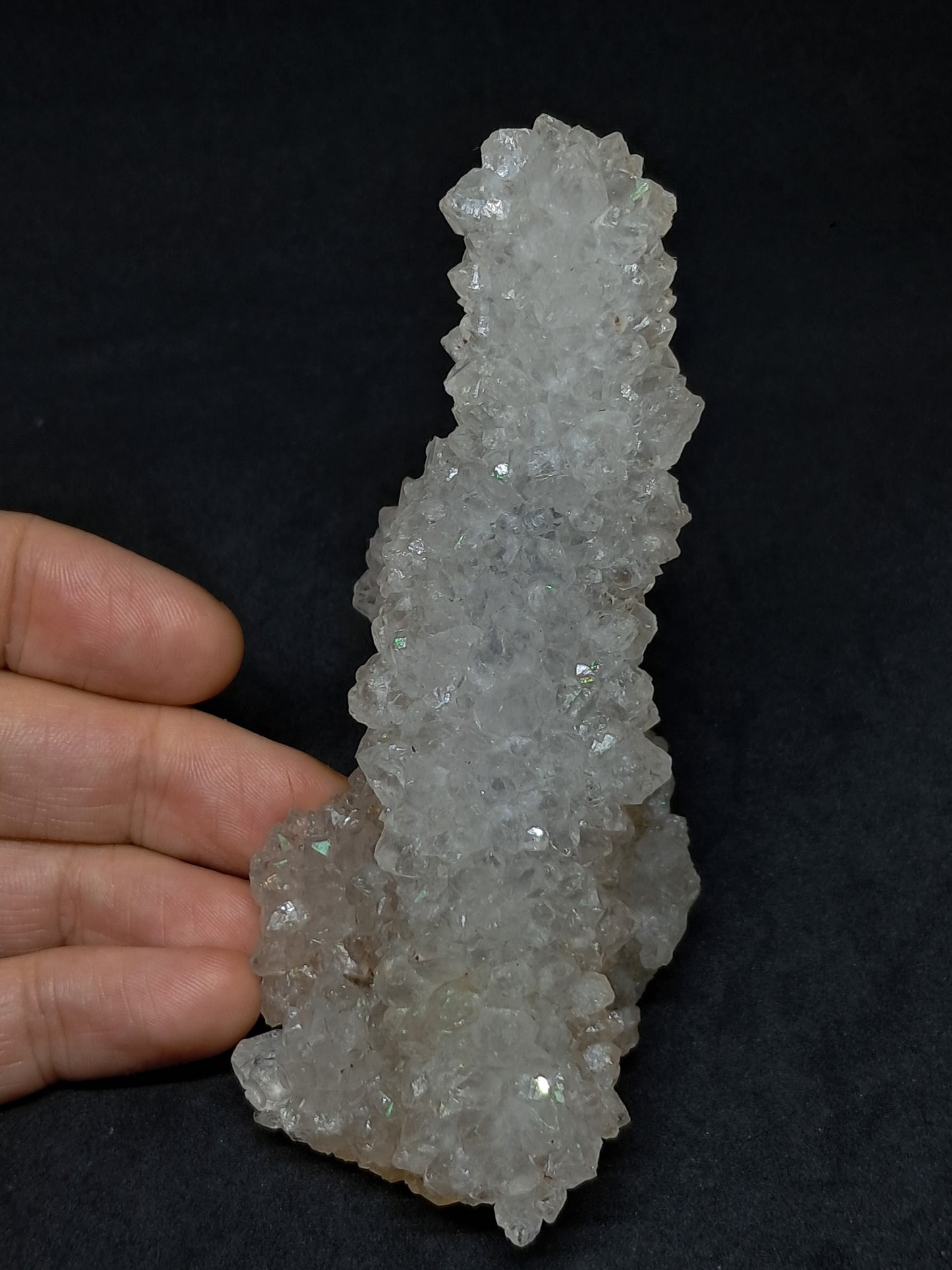 Cuarzo Iris (Aurangabad) | Anandalita | Estalactita | Cristal natural n.° AQ44