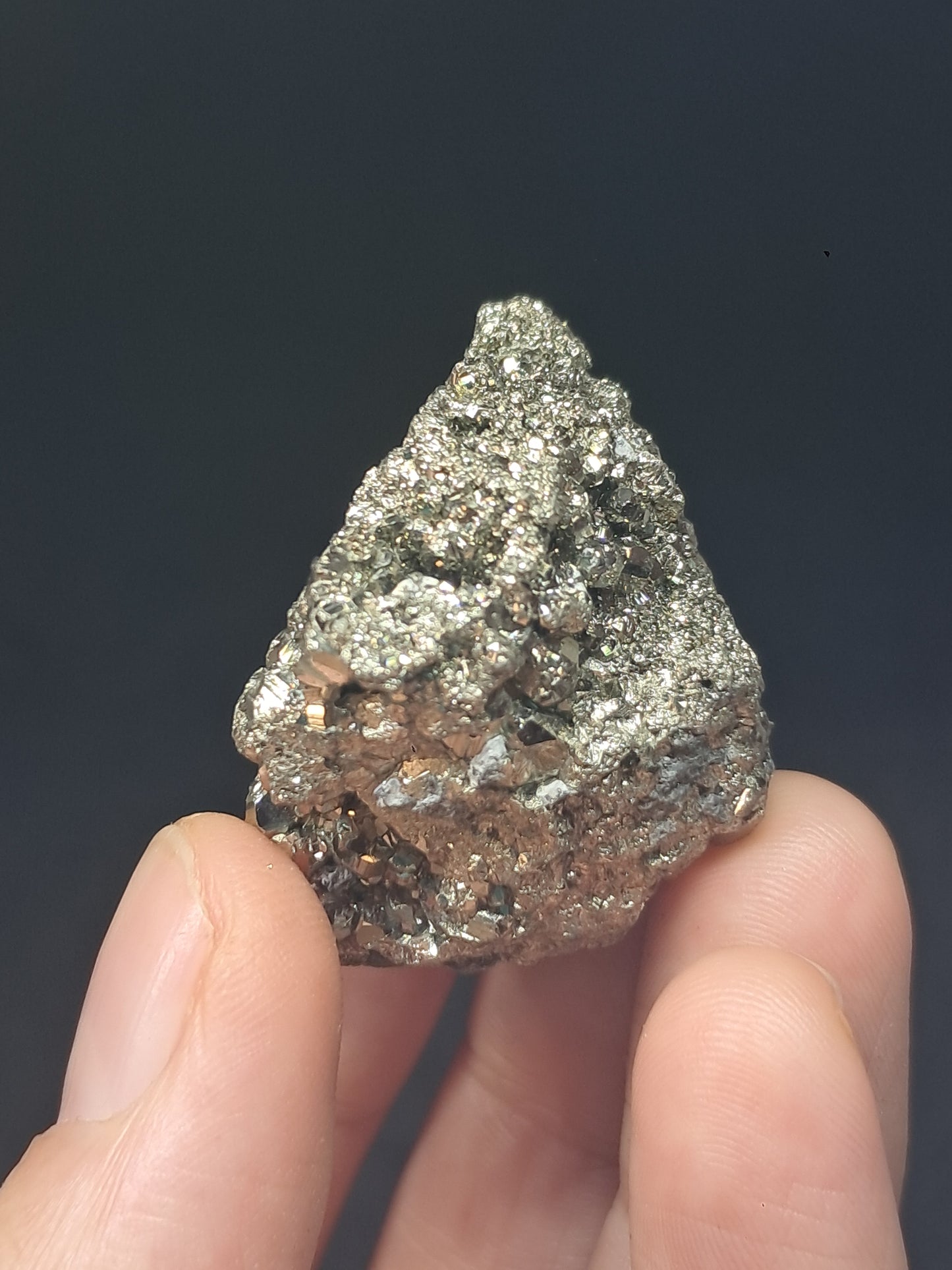 Pirita en bruto (Perú) Drusa natural | Muestra mineral | Rocas y Cristales #PR22