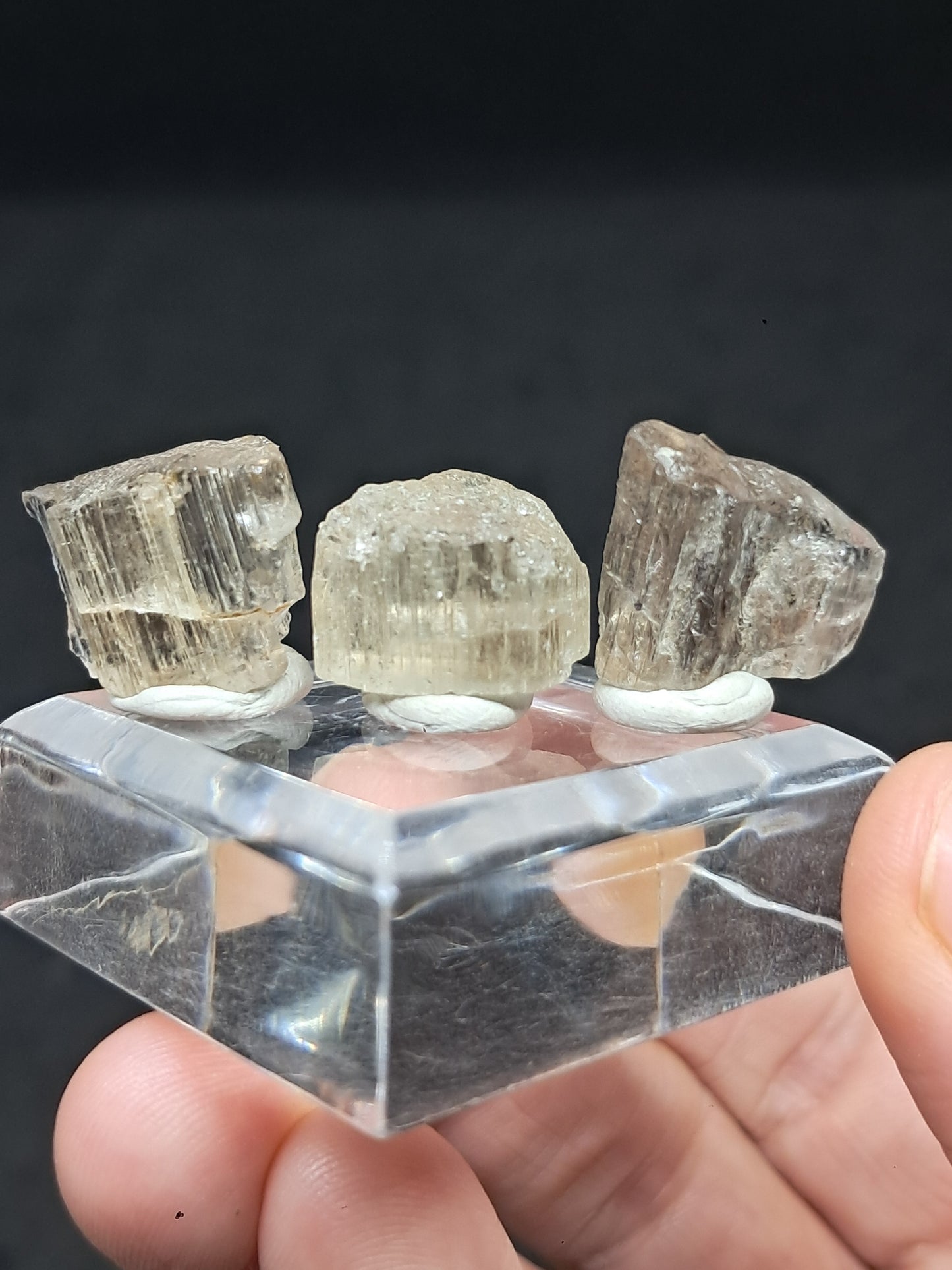 Set of 3 Fluorescent Scapolite Crystals (Karur) UV Reactive | Rough Stone | Natural Mineral Specimen #SCP25