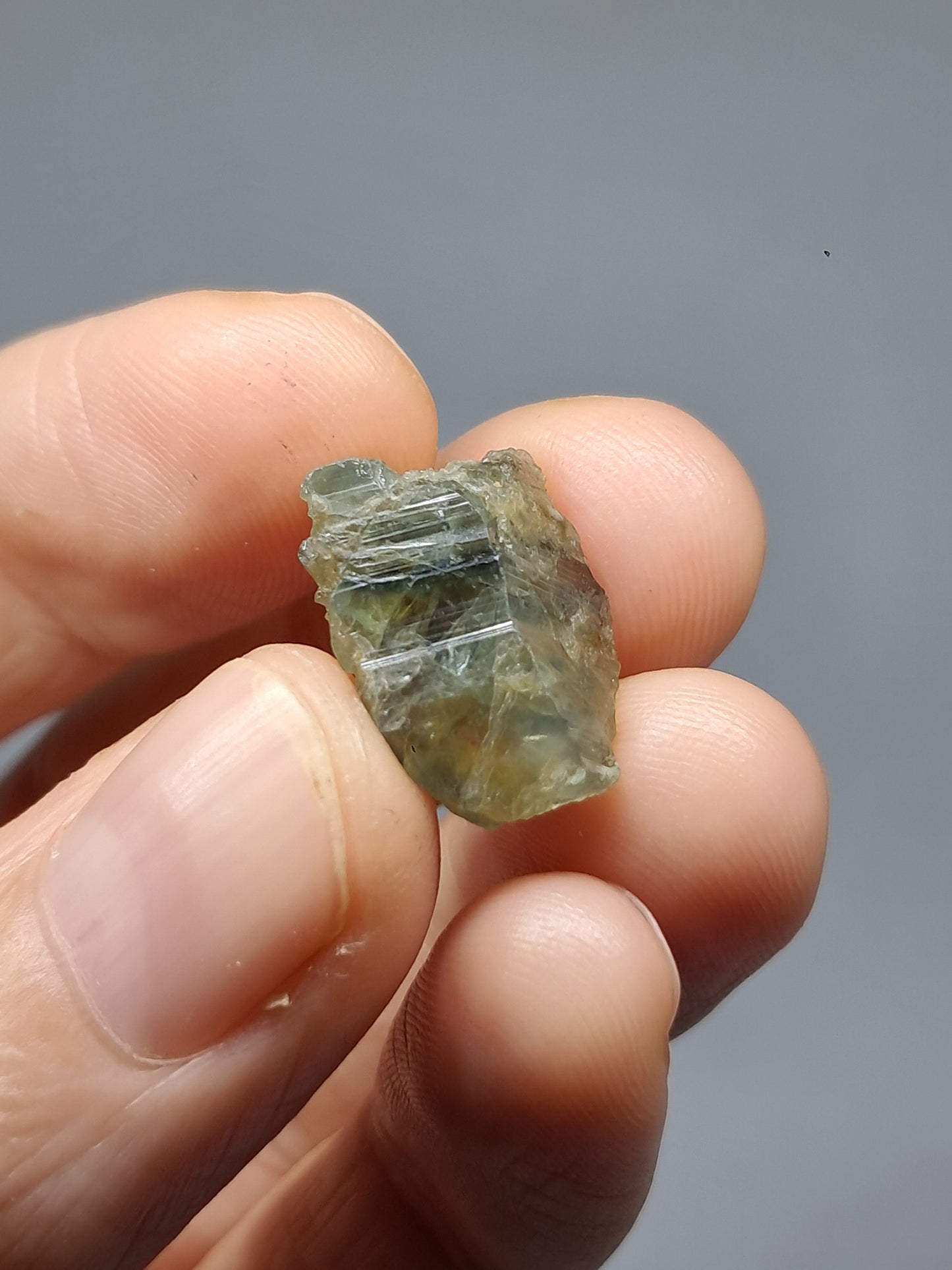 Natural Greenish-Blue *Teal* Sapphire Crystal (Karur) Rough Stone | Mineral Specimen #SP28