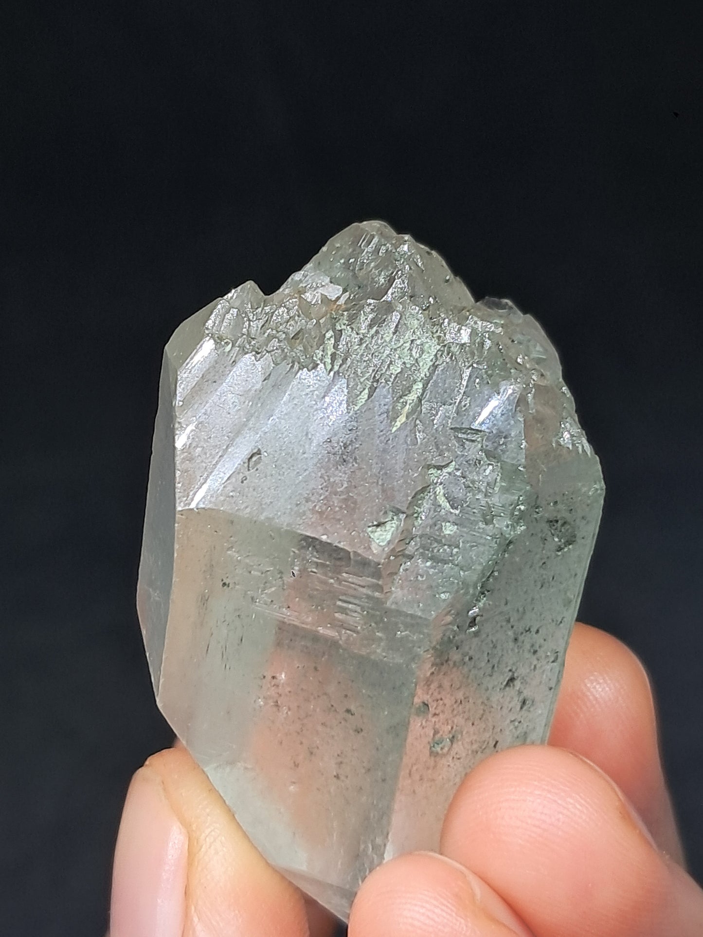 Chlorite Phantom *Self-Healed* Point (Kullu) Natural Crystal | Garden Chamanic Quartz #CQ77