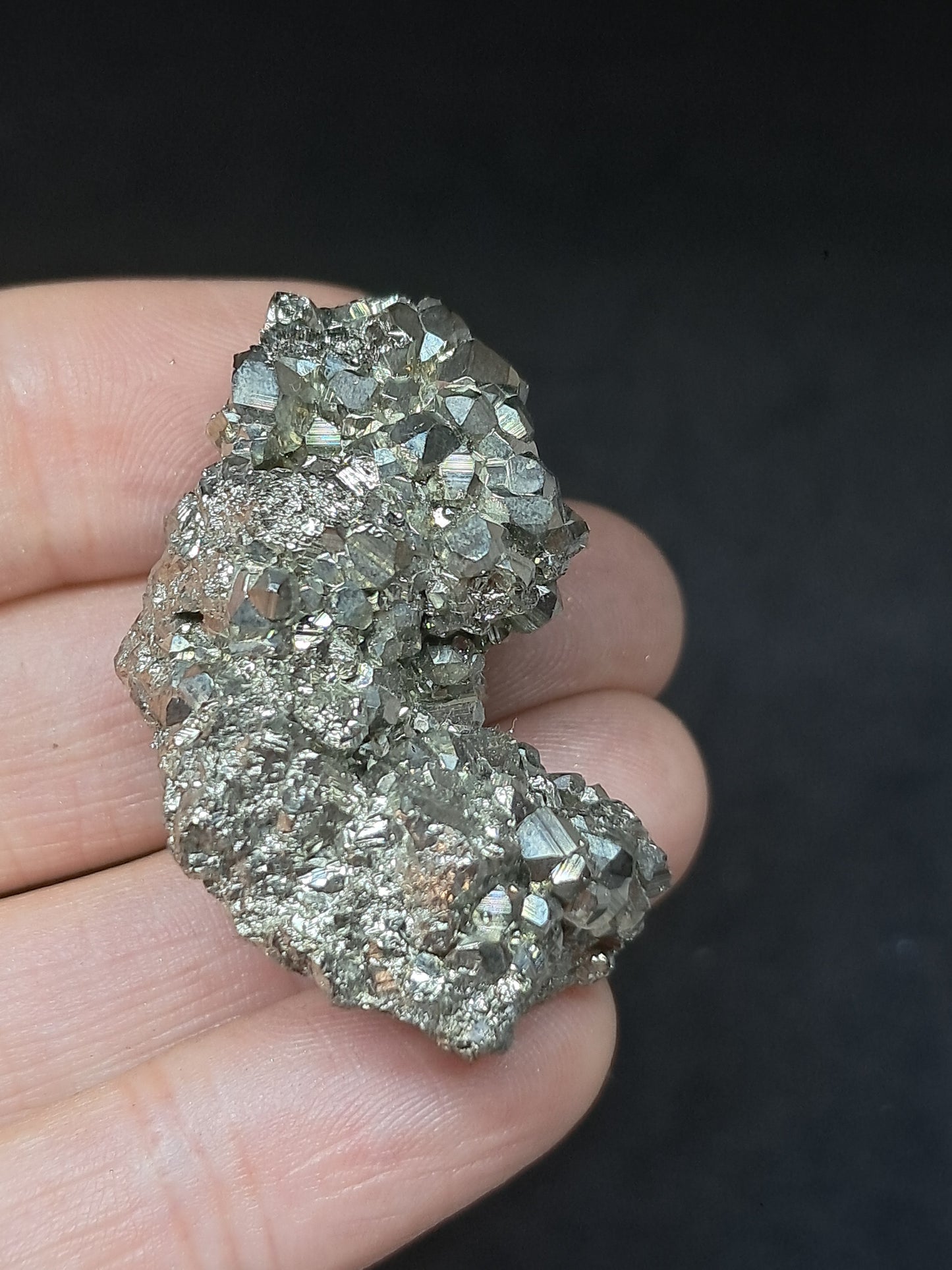 Pirita en bruto (Perú) Drusa natural | Muestra mineral | Rocas y Cristales #PR32