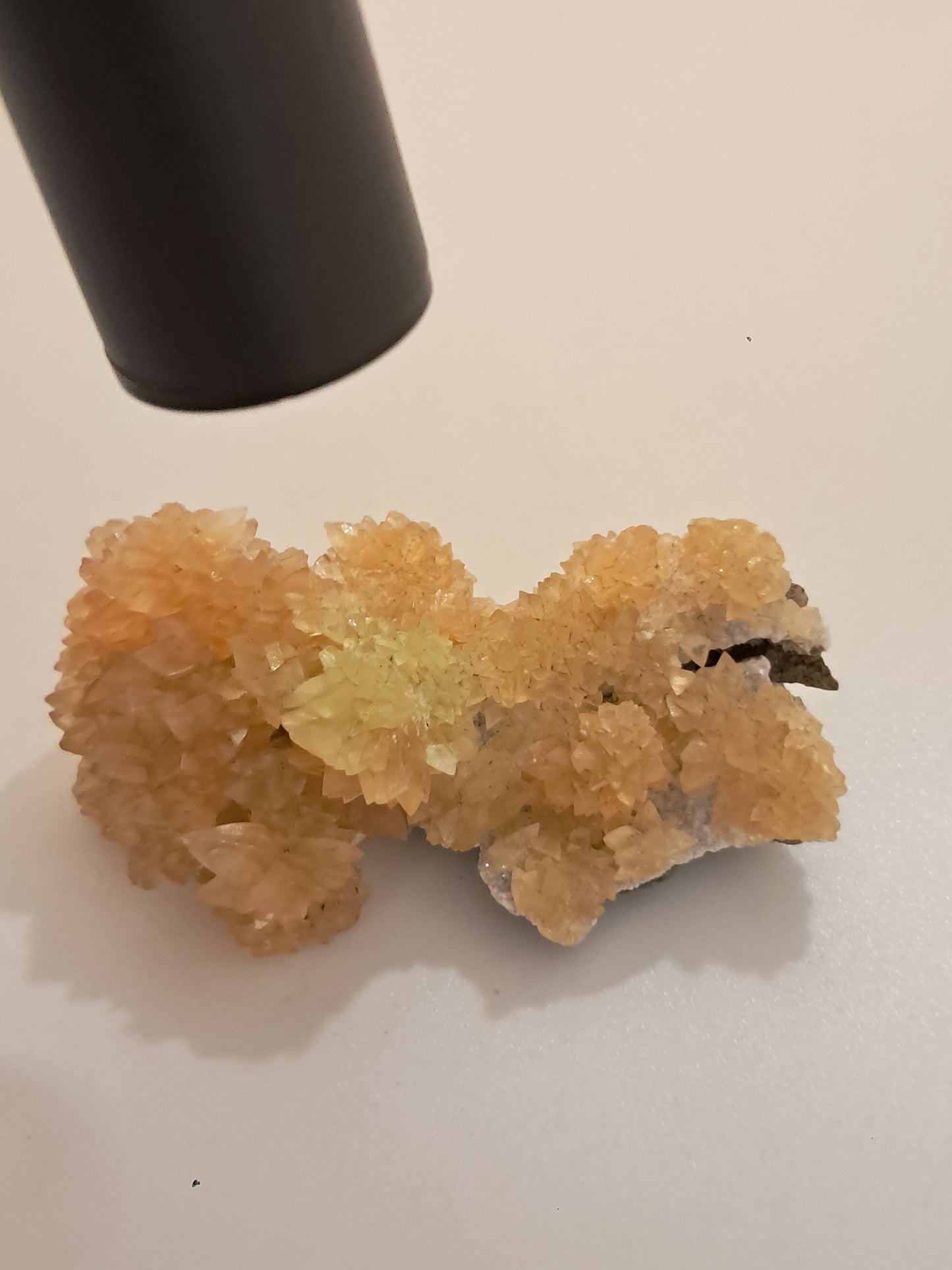 Yellow Calcite *Dog Tooth* Formation | Phosphorescent Crystals | UV Reactive (India) Rough Crystal | Natural Stone | Mineral Specimen #CA29