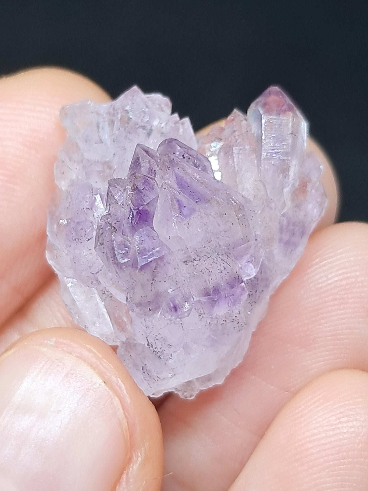 Amatista Elestial (Karur), piedra natural | Ejemplar mineral n.° KA100