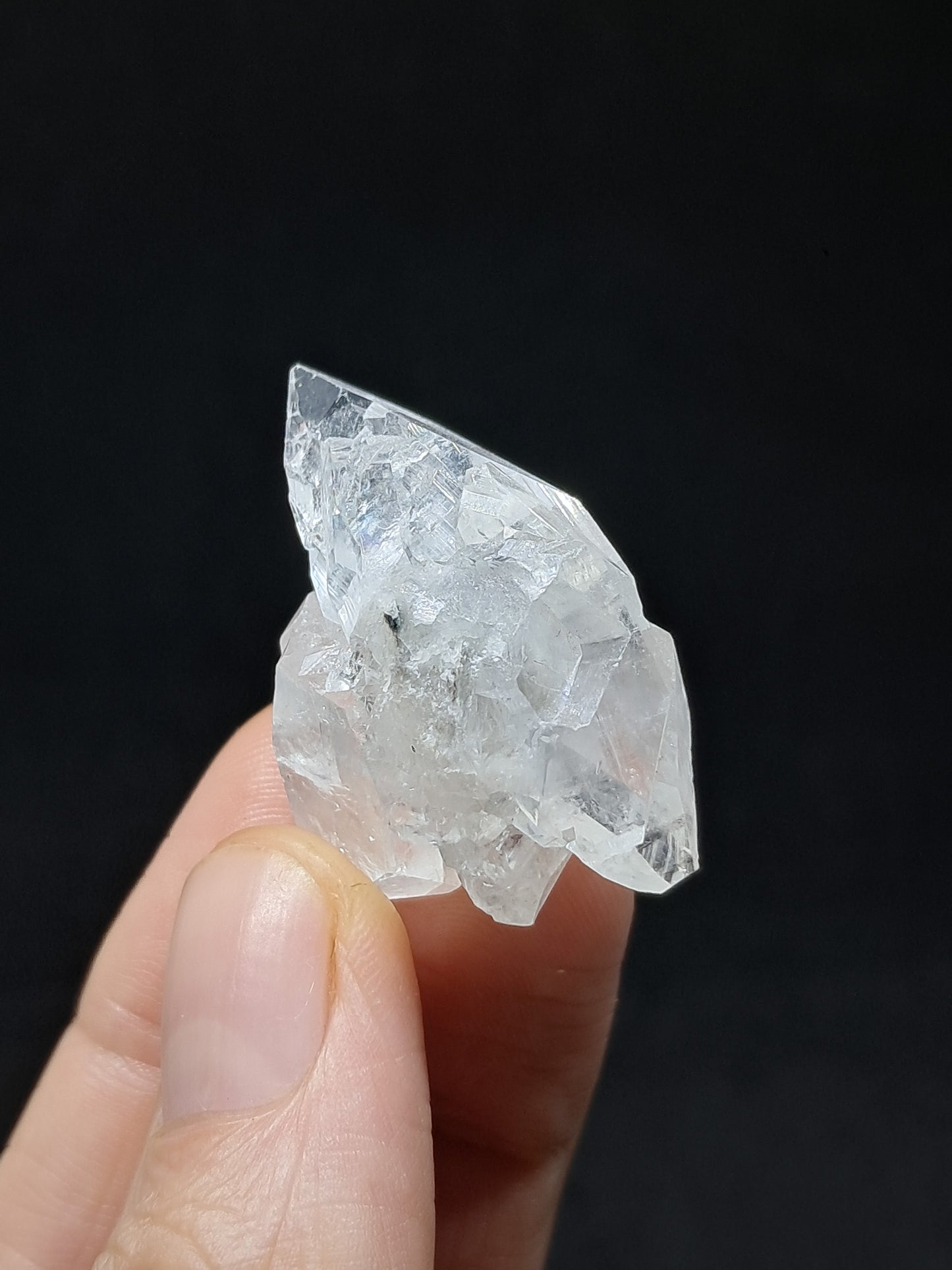 Clear Apophyllite Biterminated Point (Ajanta) Natural Crystal | Mineral Specimen #AP55