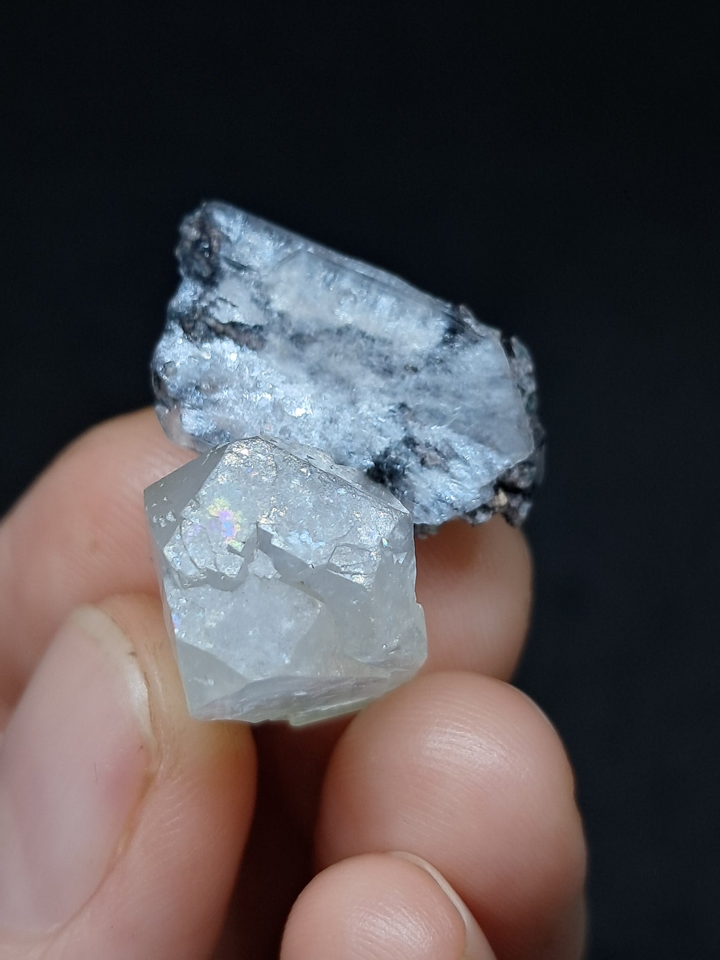 Green Apophyllite with Stilbite (Fluorapophyllite) (Ajanta) Natural Crystal | Mineral Specimen #GA39