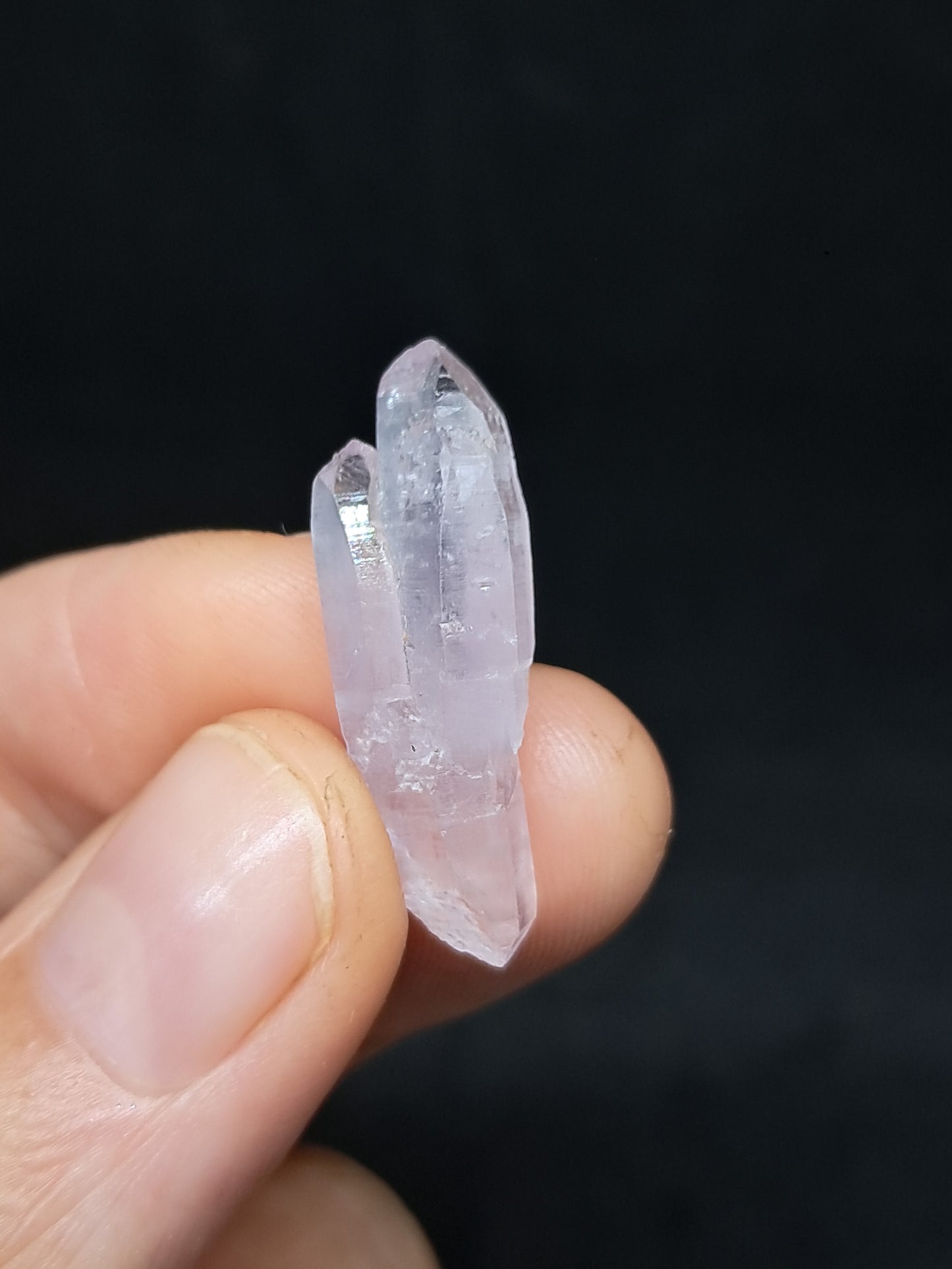 Esceptro Bipunta de Amatista de Veracruz Fusionada (México) | Cristal Natural | Muestra de Mineral #VA53