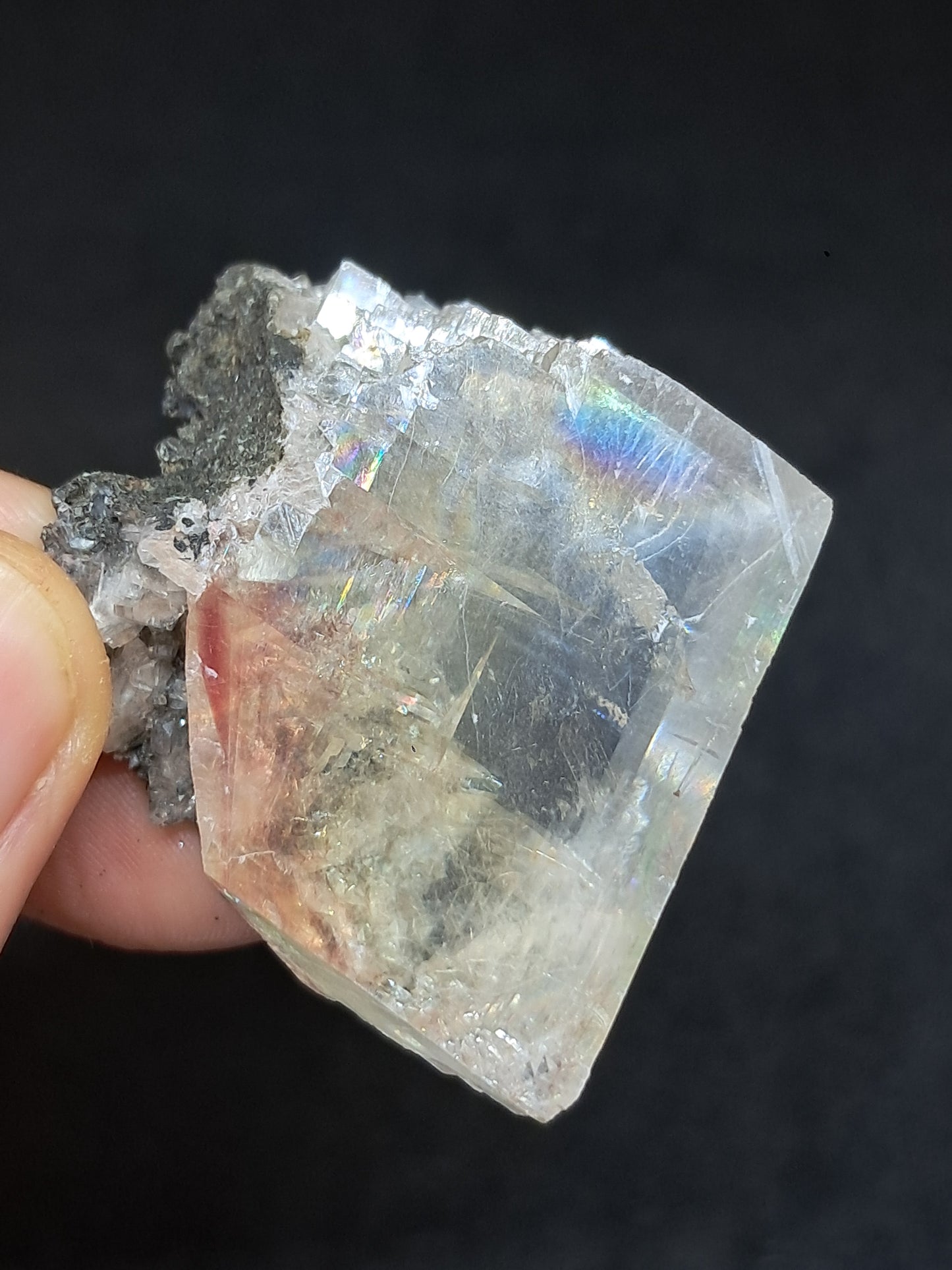 Calcita de frambuesa mohosa *Hallazgo raro* (Pithampur) Cristal natural | Piedra en bruto | Muestra mineral #CA33