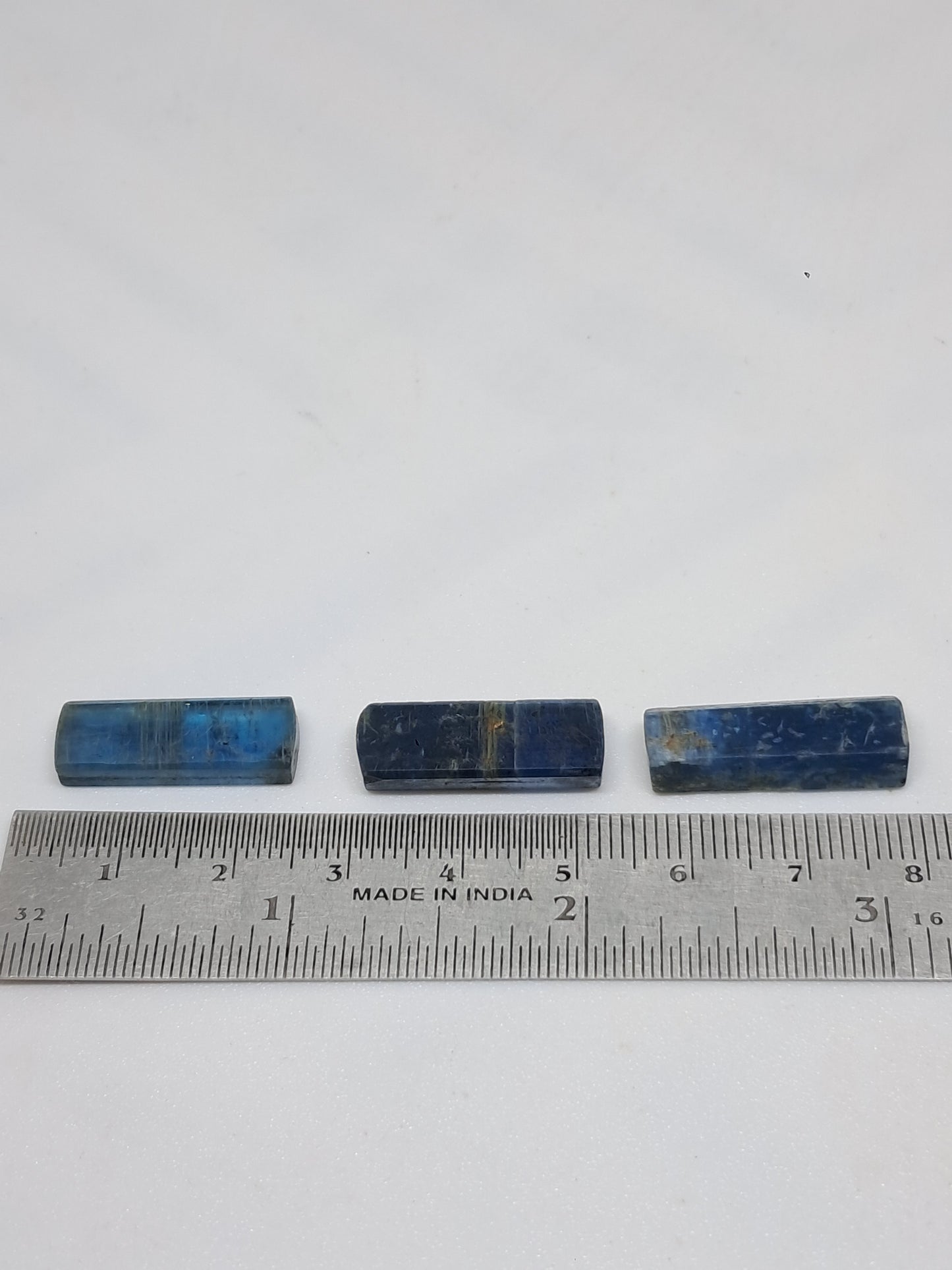 Set of 3 Blue Kyanites (Nepal) Polished Natural Crystals #KY13
