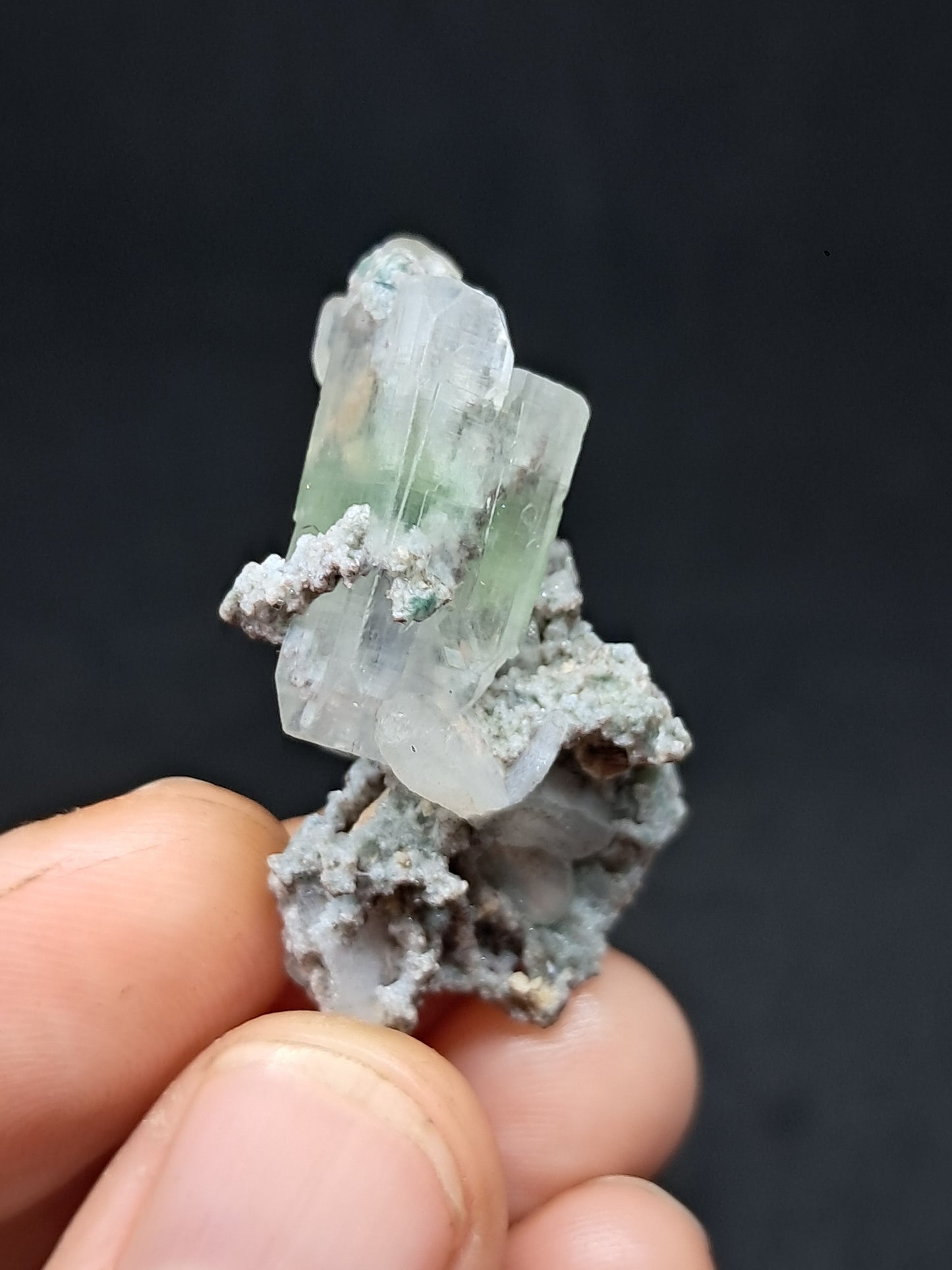 Green Apophyllite w/ Stilbite (Fluorapophyllite) (Ajanta) Natural Crystal | Mineral Specimen #GA42