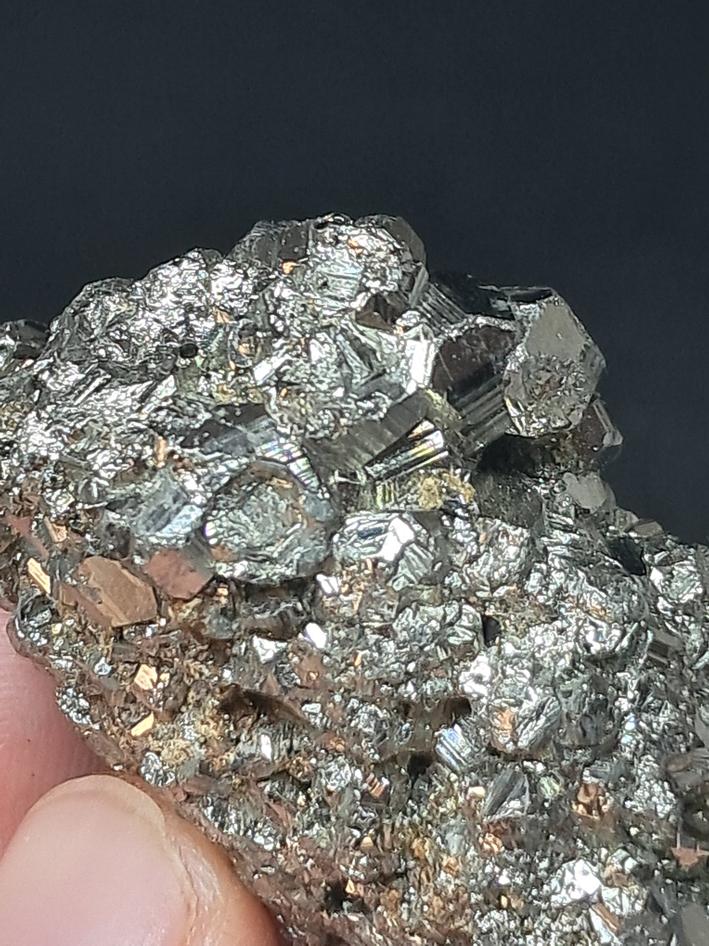 Pirita en bruto (Perú) Drusa natural | Ejemplar mineral | Rocas y cristales #PR21